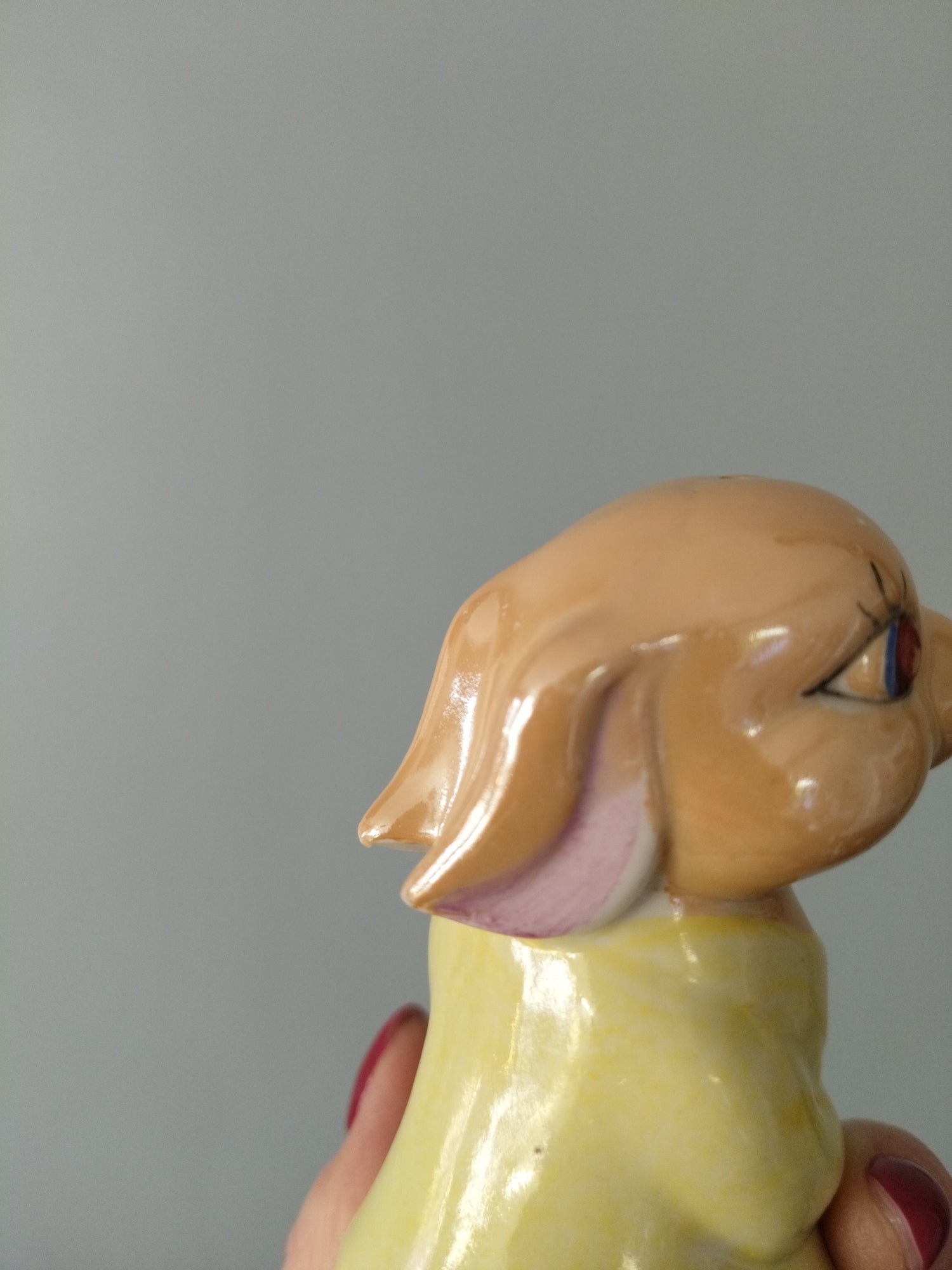 Salière ou poivrière lapine en céramique émaillée nacrée - cetaitmieuxavant