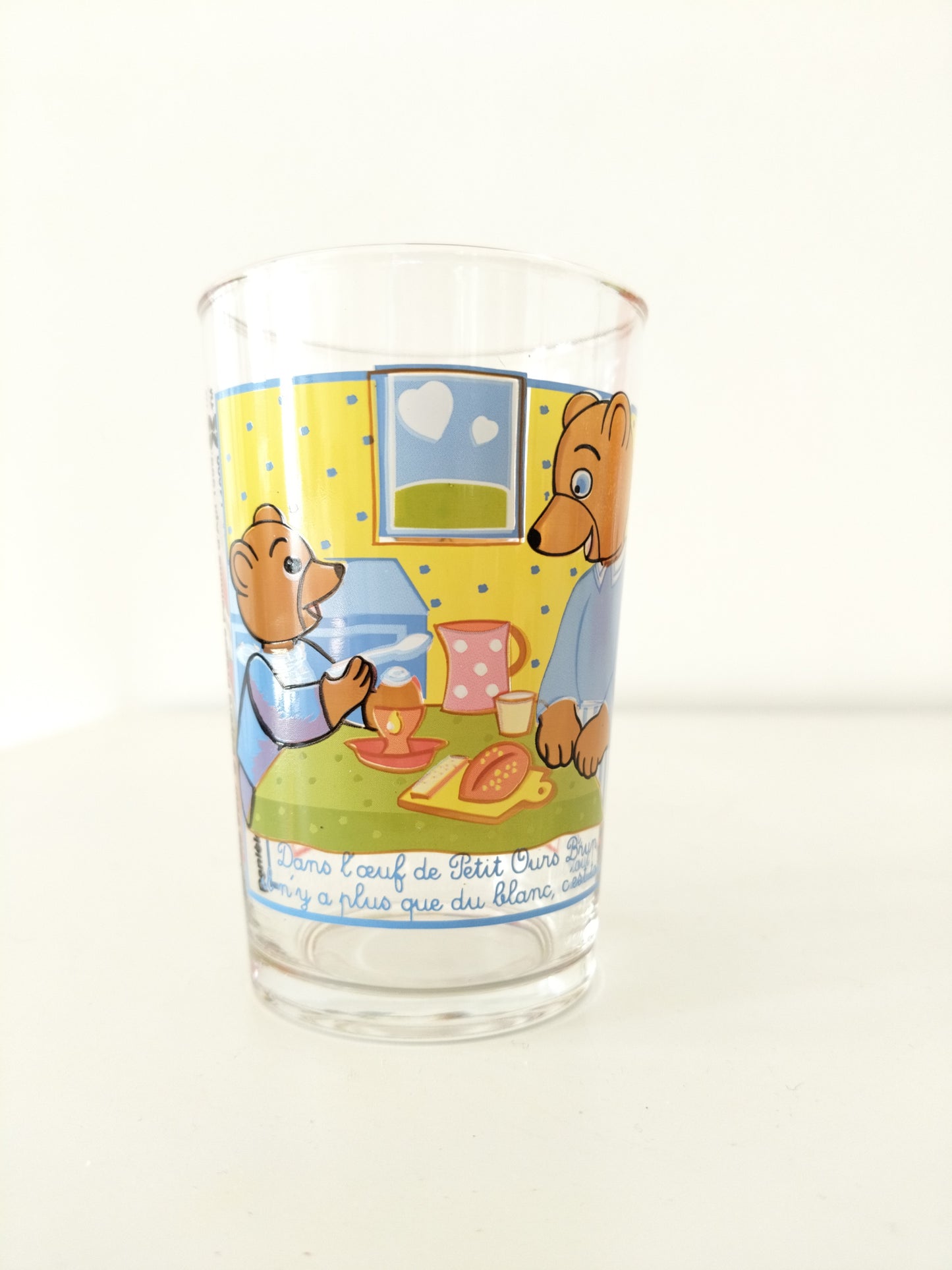 Verre Petit Ours Brun publicitaire Pomme d'Api 1988 et 1999 au choix - cetaitmieuxavant