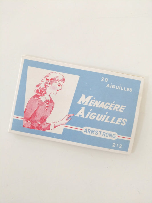 Ancien set d'aiguilles à coudre Armstrong français néerlandais