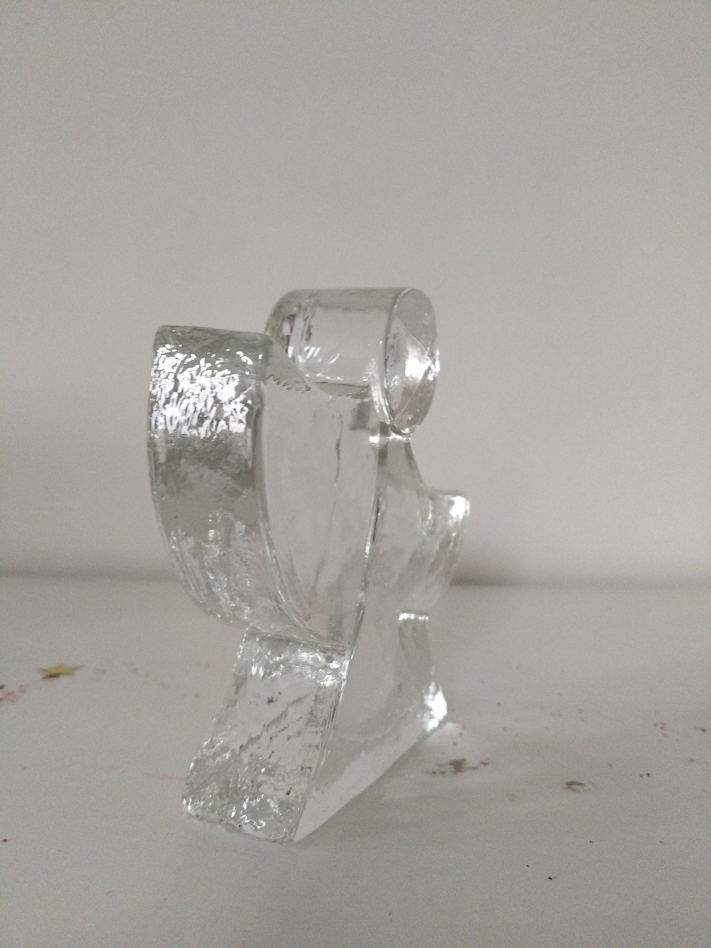 Bougeoir ange en verre Wiesenthal Hütte