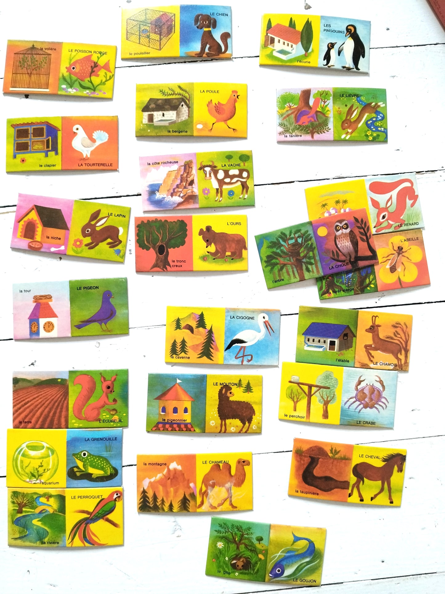Jeu éducatif dominos logis des animaux par Fernand Nathan 1972 - cetaitmieuxavant