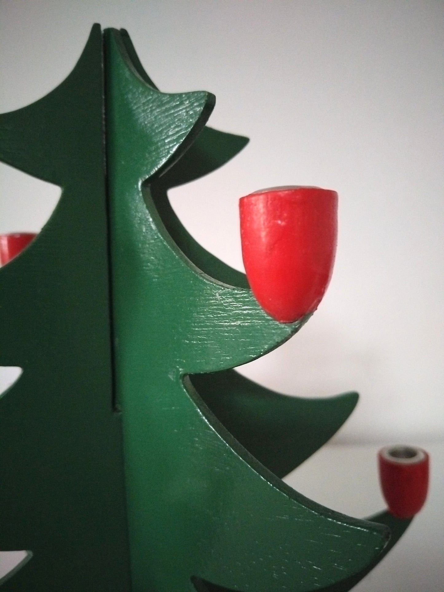 Bougeoir de Noël sapin en bois handmade Sri Lanka