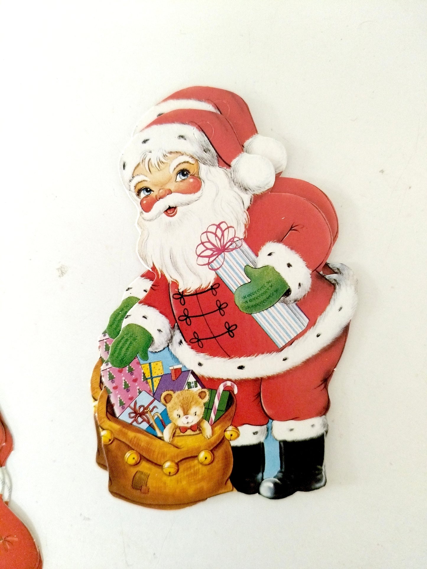 6 étiquettes cadeaux père Noël cartonnées