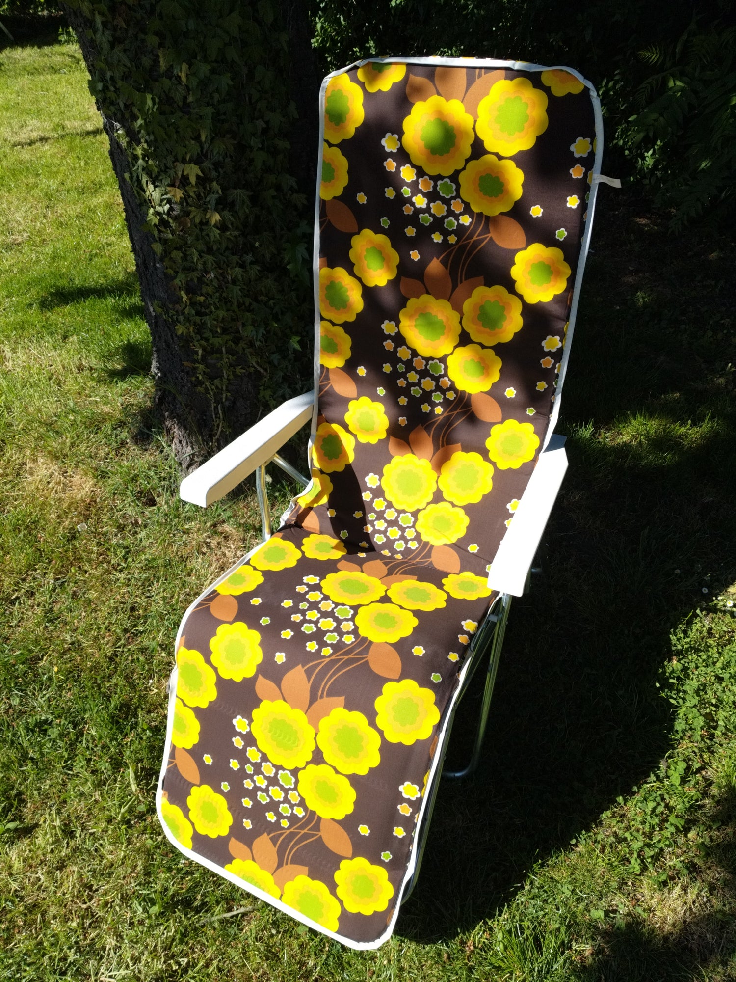 Chaise longue/ relax Ricco flower power - cetaitmieuxavant