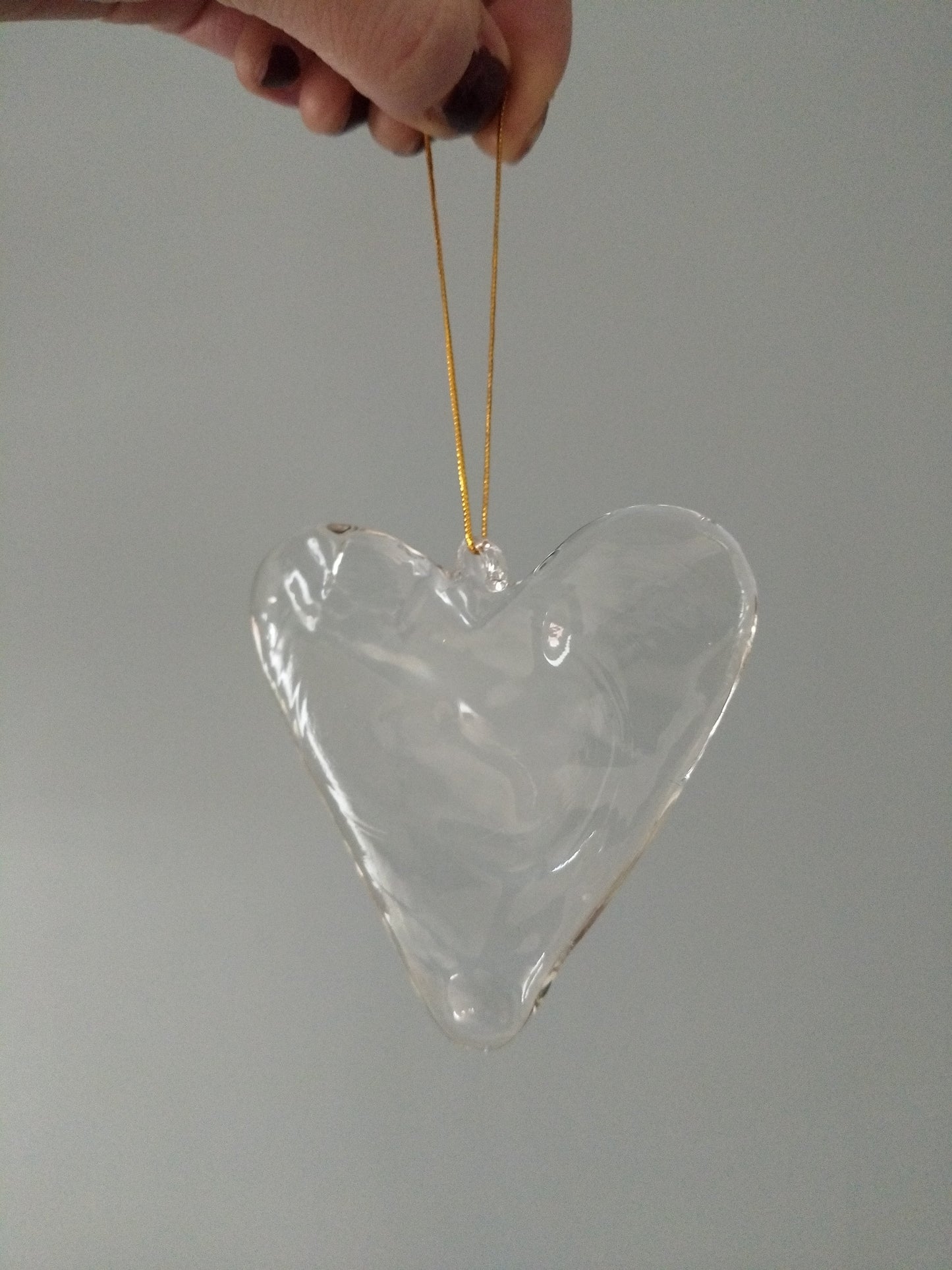 Ensemble cœur, sapin et étoile en verre Ikea Väntan 1999