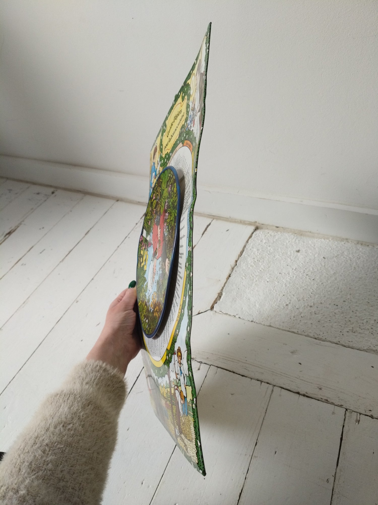 Ancienne plaque murale en tôle guide d'épices pour la bonne cuisine - cetaitmieuxavant