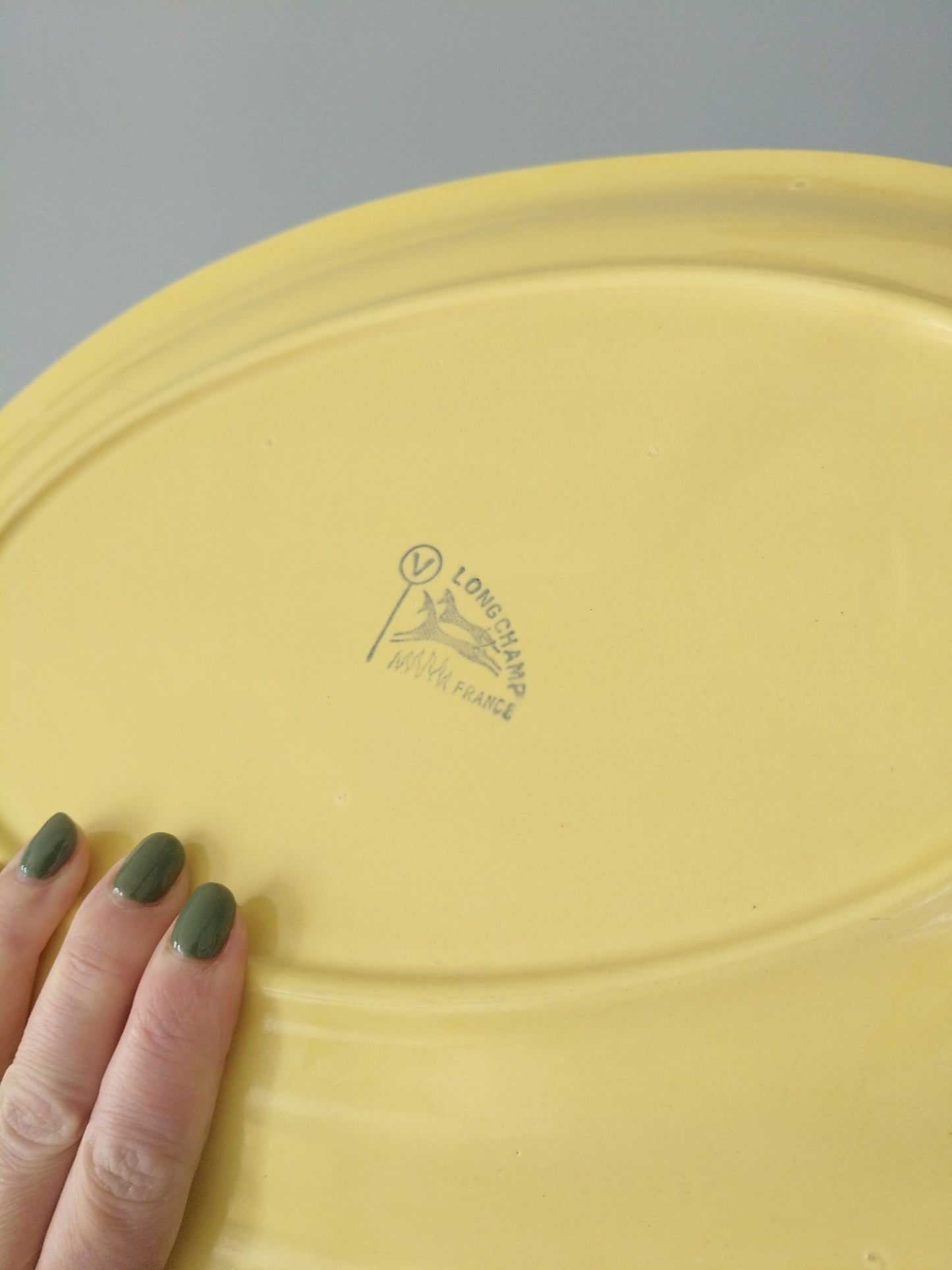 Plat de service ovale/ plateau porcelaine de Longchamp