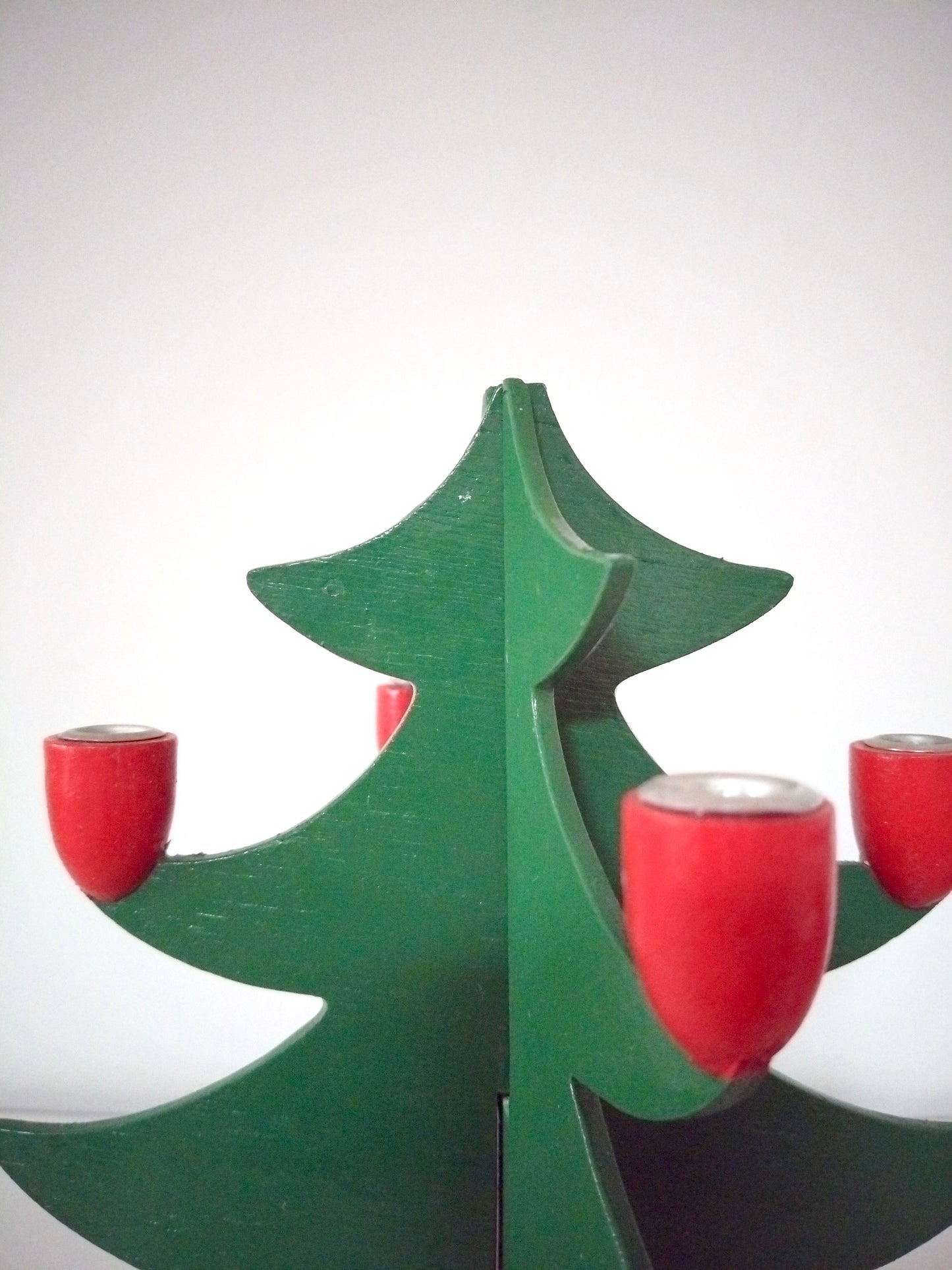 Bougeoir de Noël sapin en bois handmade Sri Lanka