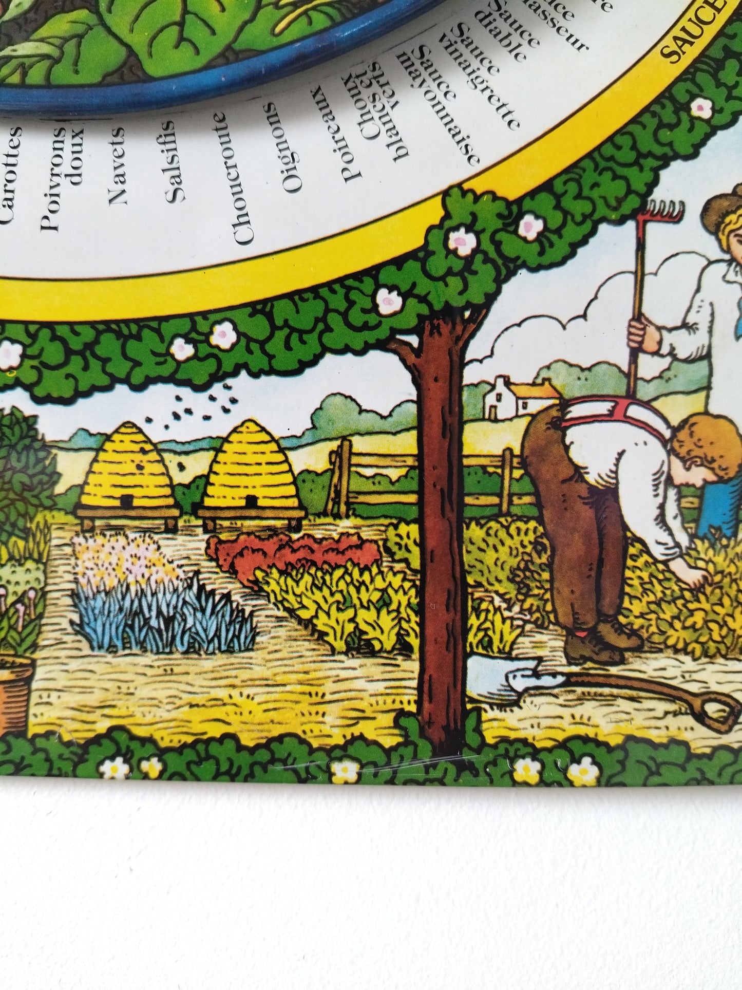 Ancienne plaque murale en tôle guide d'épices pour la bonne cuisine - cetaitmieuxavant