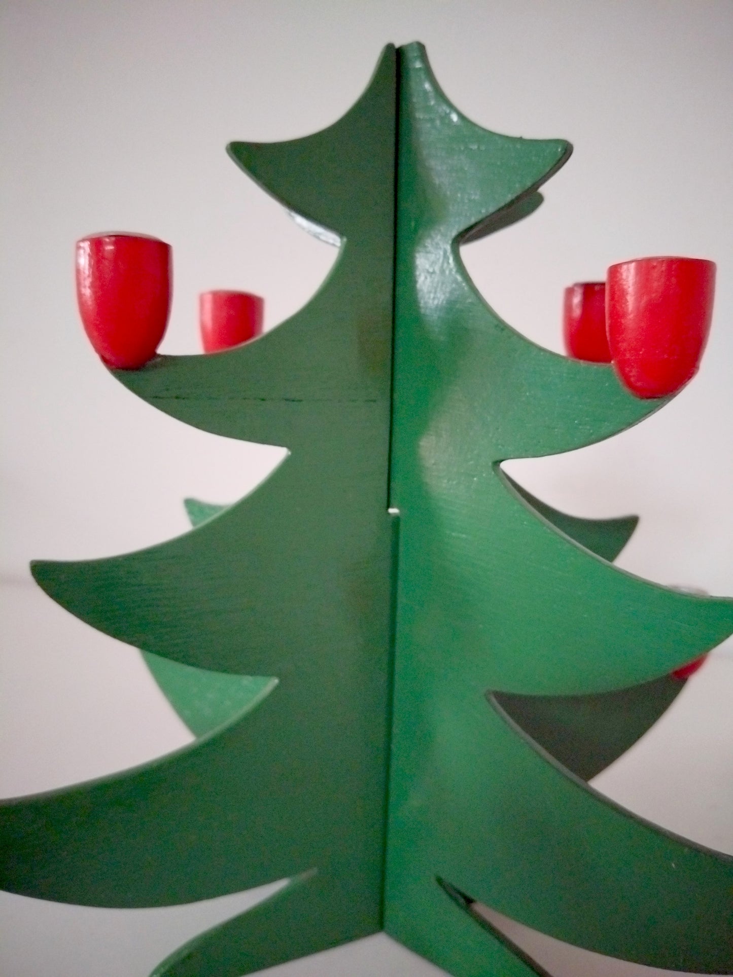 Bougeoir de Noël sapin en bois handmade Sri Lanka