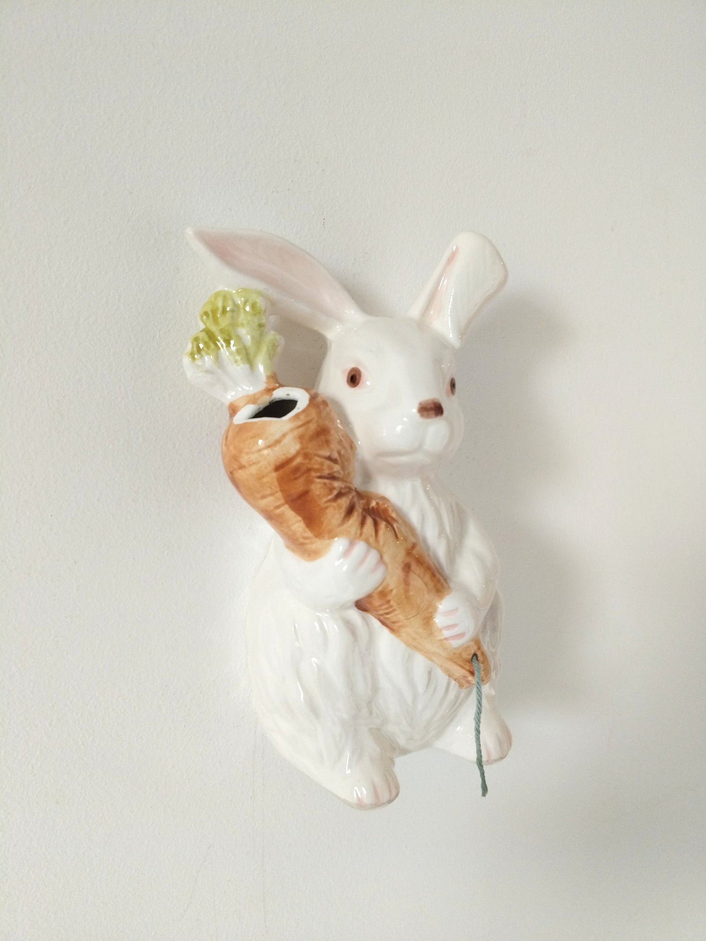 Dévidoir à ficelle lapin mural en céramique