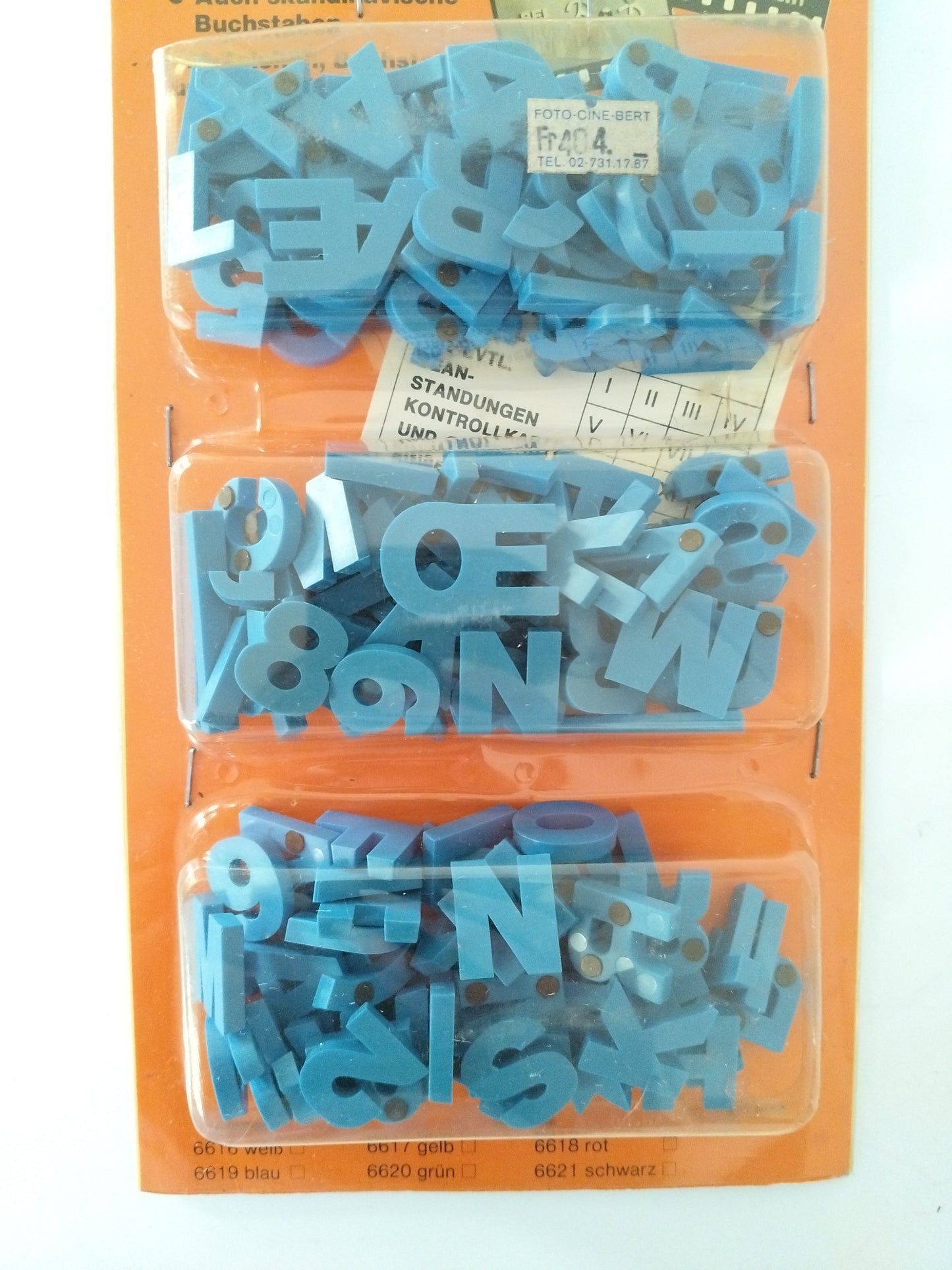 169 lettres, chiffres et éléments de figures magnétiques en plastique Kaiser Fototechnik Germany - cetaitmieuxavant