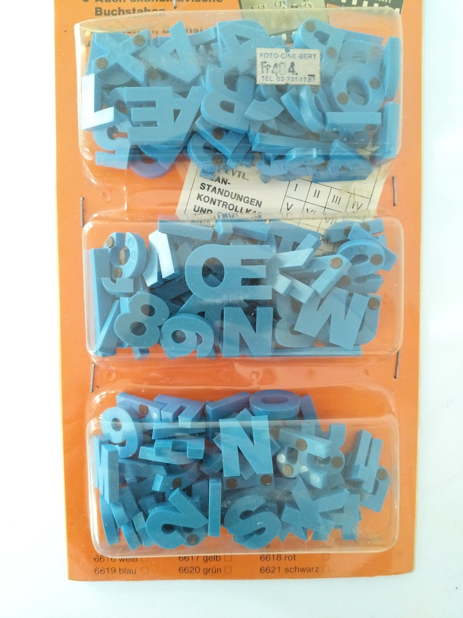 169 lettres, chiffres et éléments de figures magnétiques en plastique Kaiser Fototechnik Germany - cetaitmieuxavant