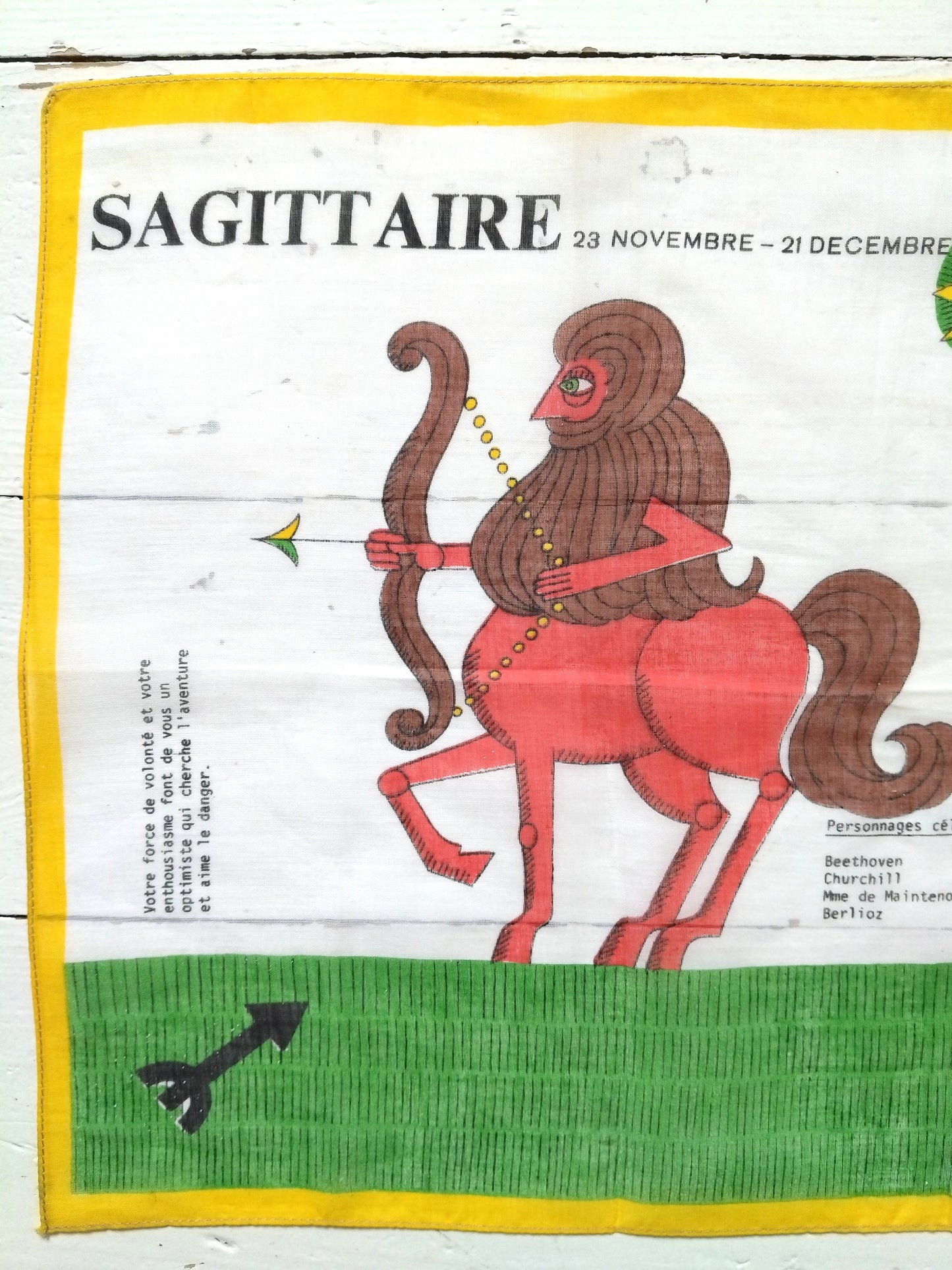 Mouchoir de poche en coton Sagittaire