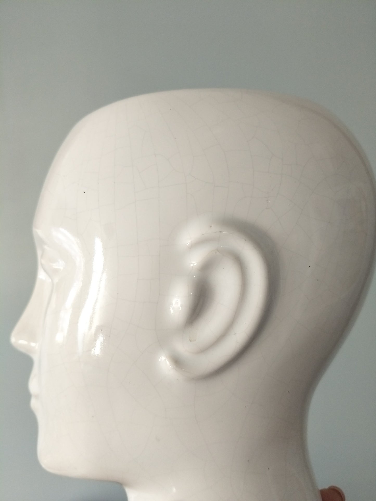 Grand cache-pot tête d'homme en céramique - cetaitmieuxavant