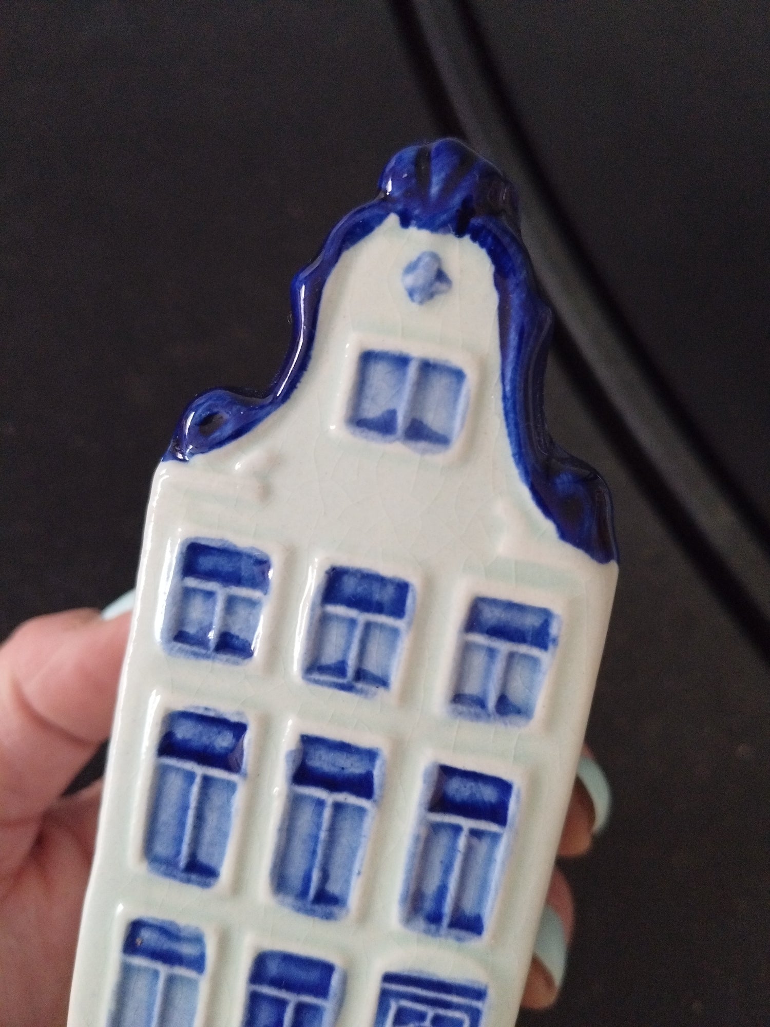 Maison hollandaise miniature en Bleu de Delft - cetaitmieuxavant