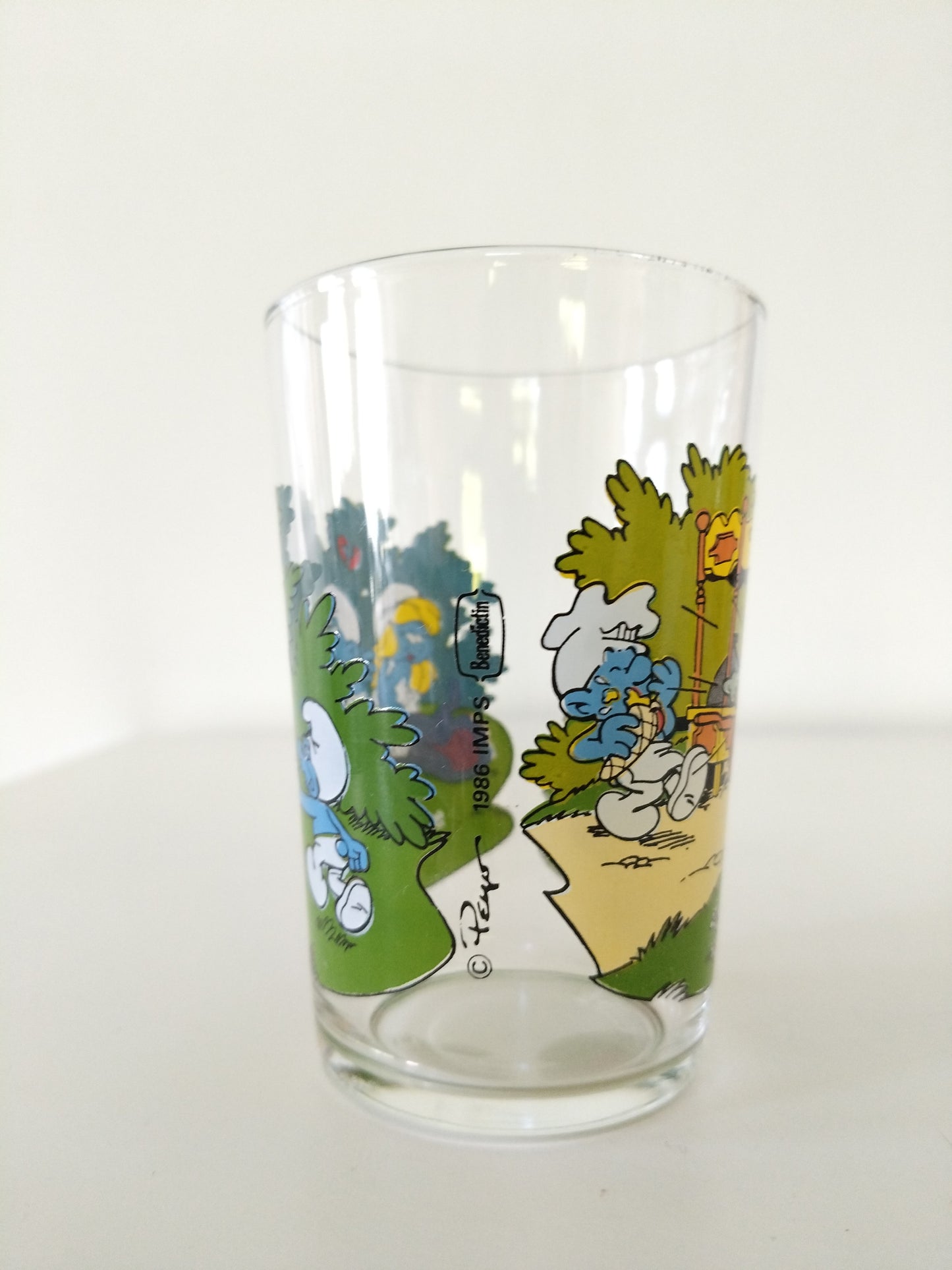 Verre publicitaire Bénédictin Schtroumpfs Peyo 1985-1986 au choix - cetaitmieuxavant