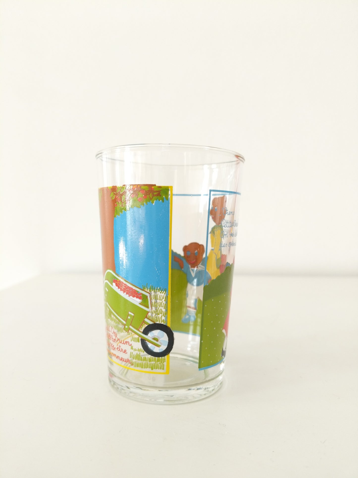 Verre Petit Ours Brun publicitaire Pomme d'Api 1988 et 1999 au choix - cetaitmieuxavant