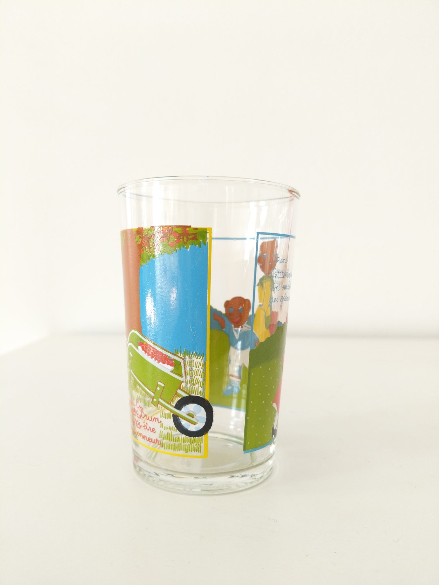 Verre Petit Ours Brun publicitaire Pomme d'Api 1988 et 1999 au choix - cetaitmieuxavant