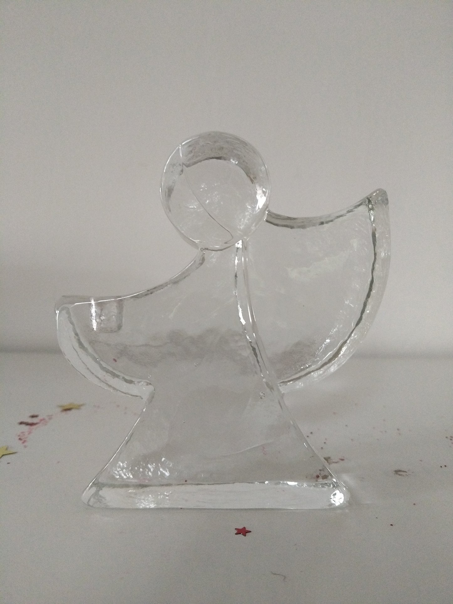 Bougeoir ange en verre Wiesenthal Hütte