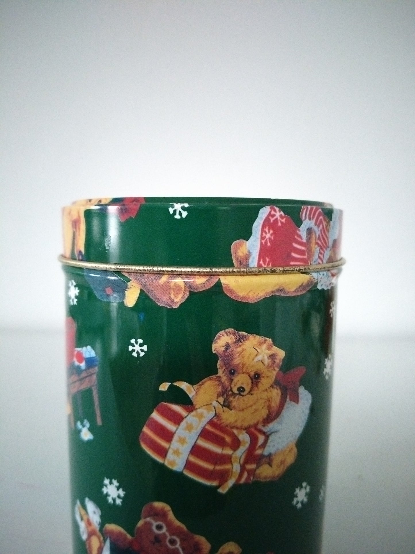 Boîte de Noël métallique publicitaire Yves-Rocher