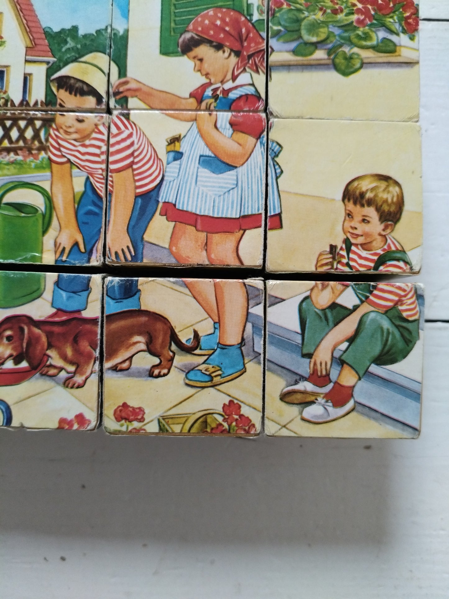 Ancien puzzle cubes en bois Hermann Eichhorn Germany