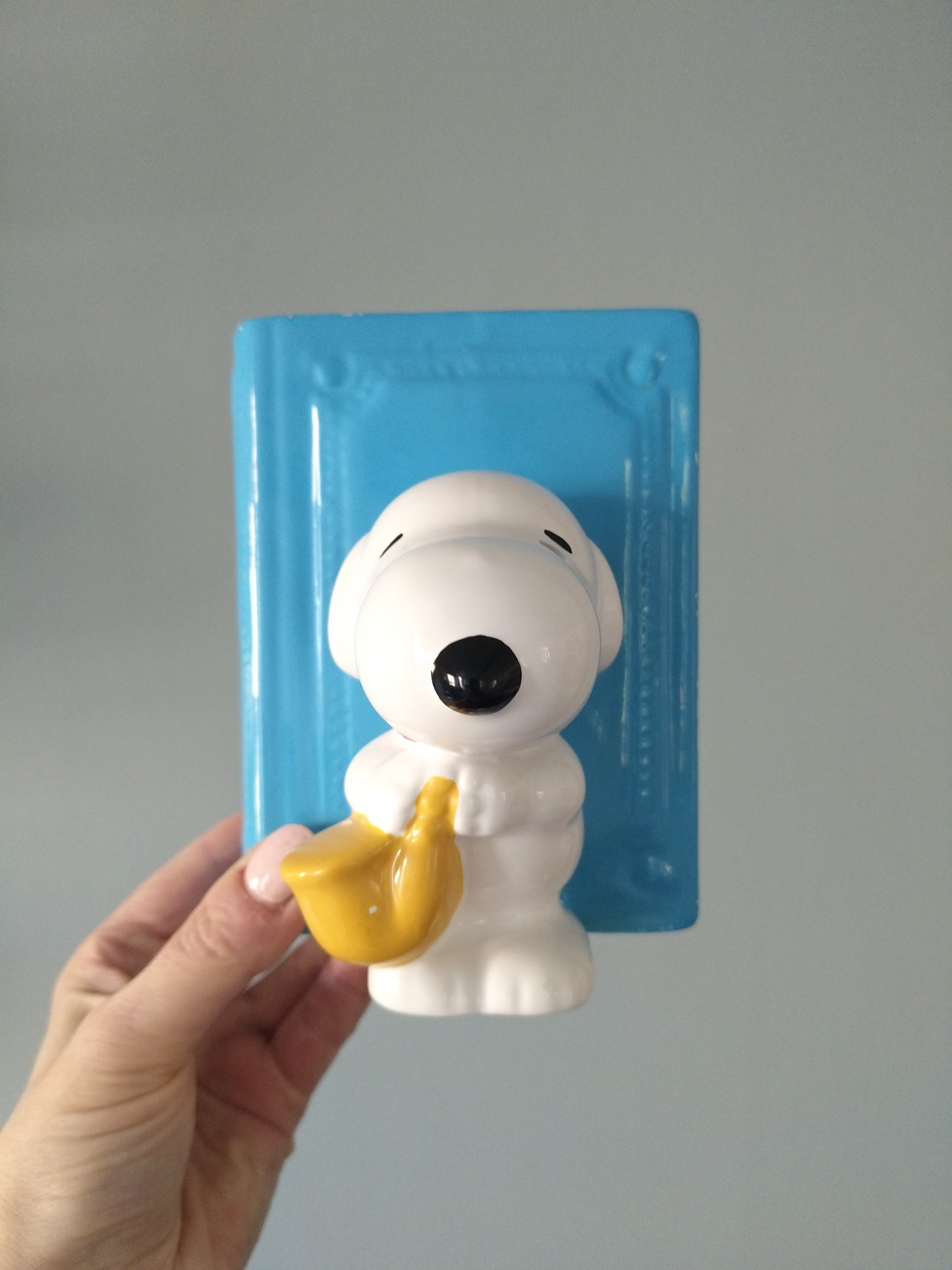 Tirelire Snoopy saxophoniste livre en céramique Peanuts United Feature Syndicate Denz - cetaitmieuxavant