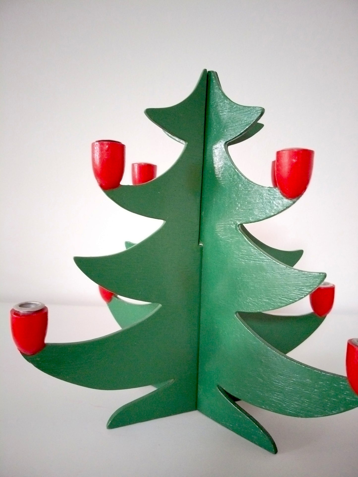 Bougeoir de Noël sapin en bois handmade Sri Lanka