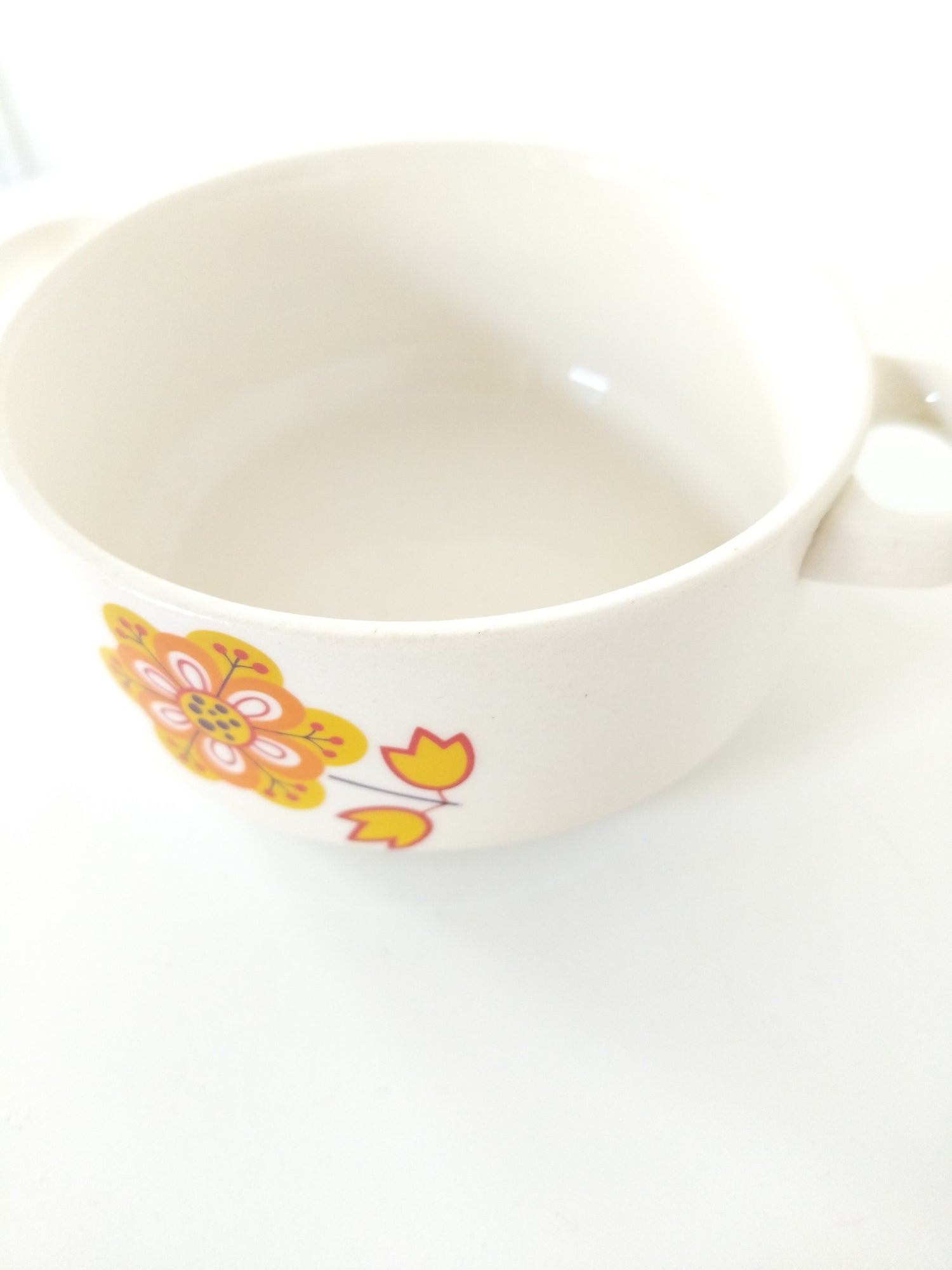 Bol à oreilles Boch La Louvière " trois fleurs " au choix - à l'unité - cetaitmieuxavant