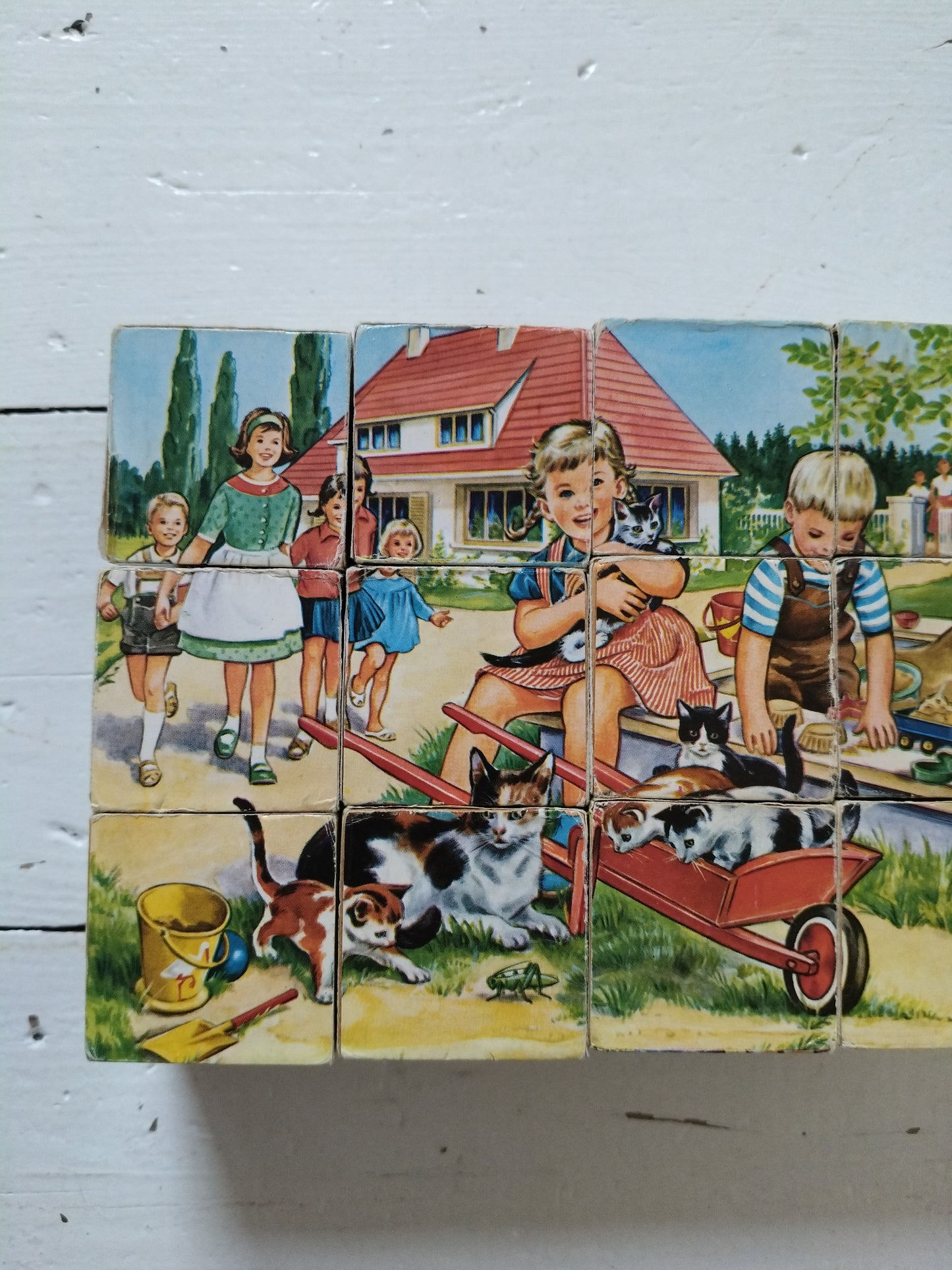 Ancien puzzle cubes en bois Hermann Eichhorn Germany