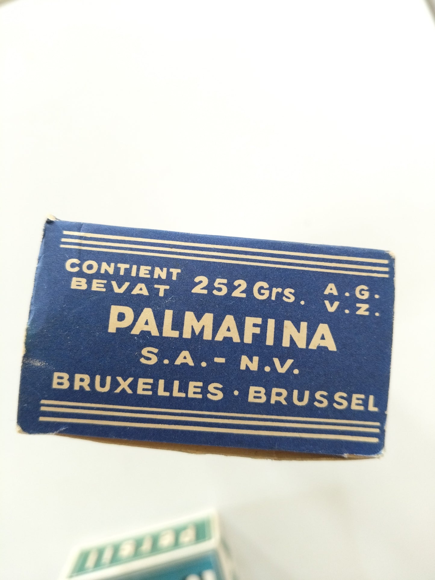 Ancienne boîte cartonnée de lessive Persil ou savon de ménage Palmex (français/ néerlandais)