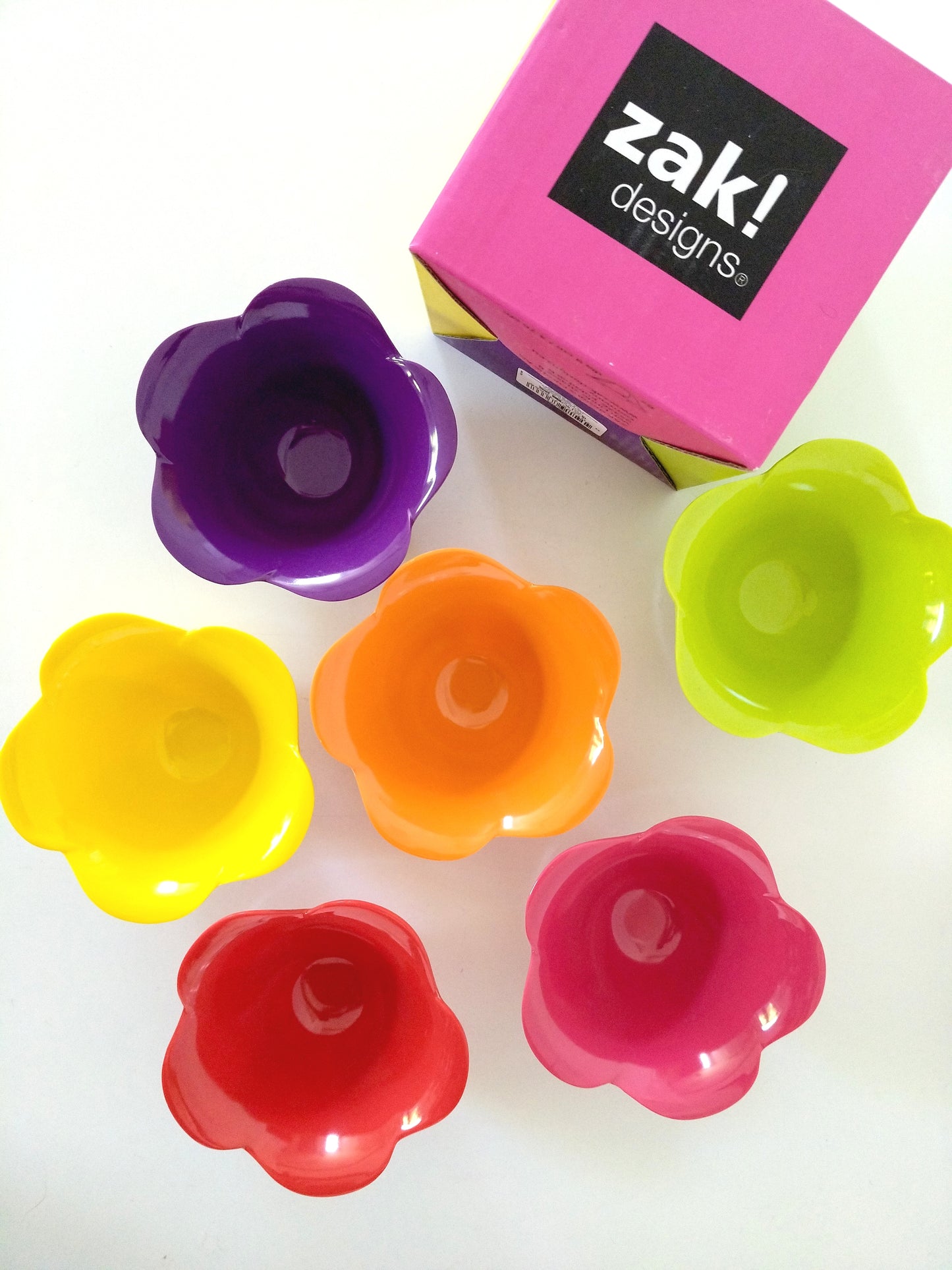 Ensemble de 6 petits bols/ coupelles fleur Zak! Designs Rosy - cetaitmieuxavant