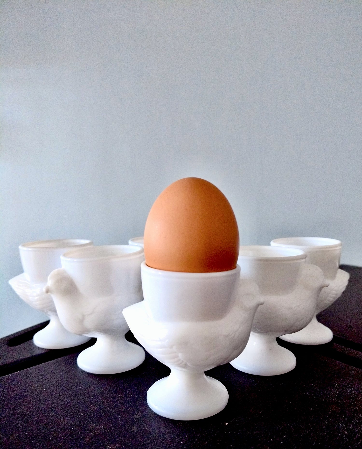 Set de 2 coquetiers poule Arcopal (3 sets disponibles) - cetaitmieuxavant