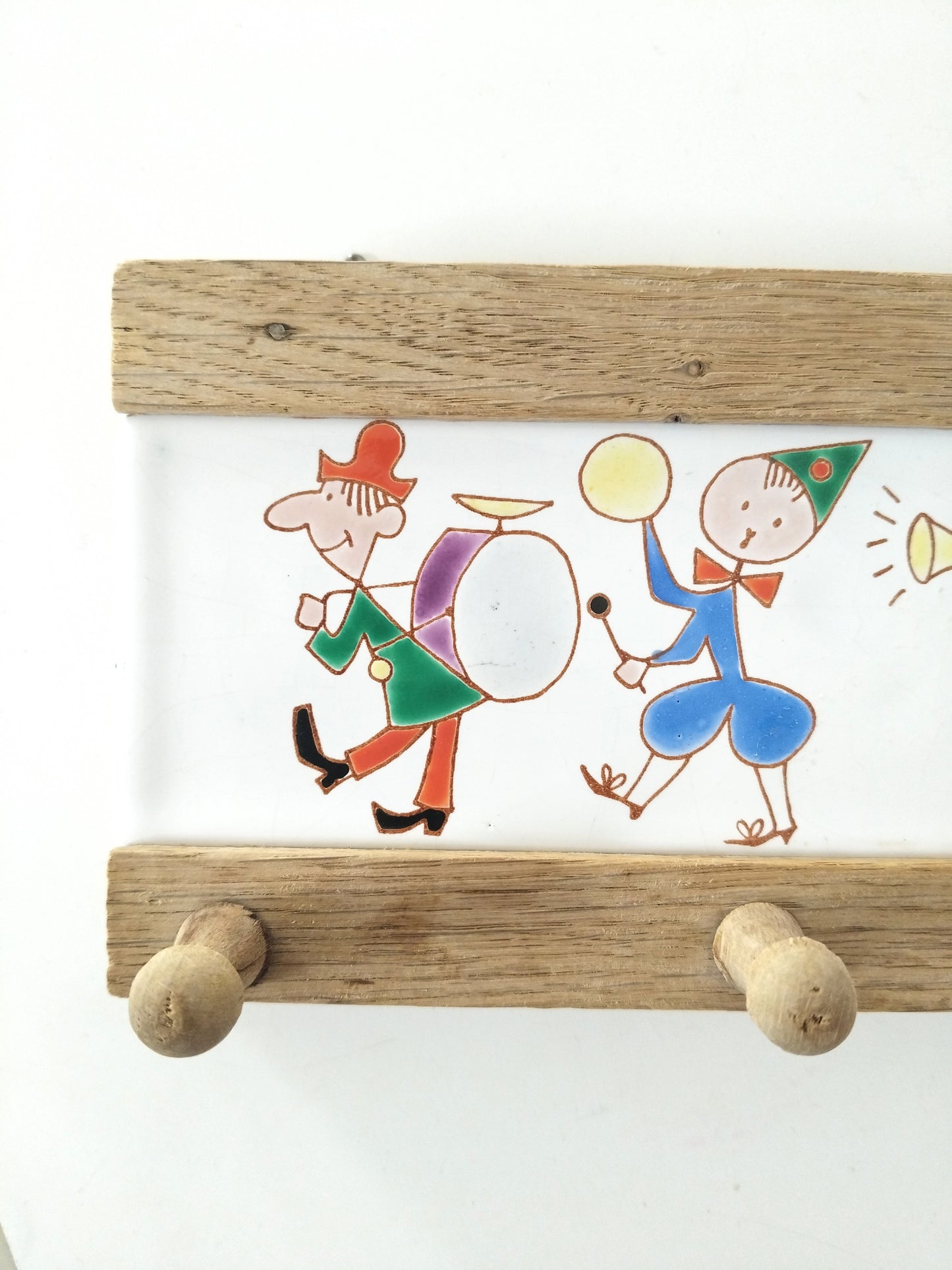 Porte-torchons ou clés en bois et céramique - cetaitmieuxavant