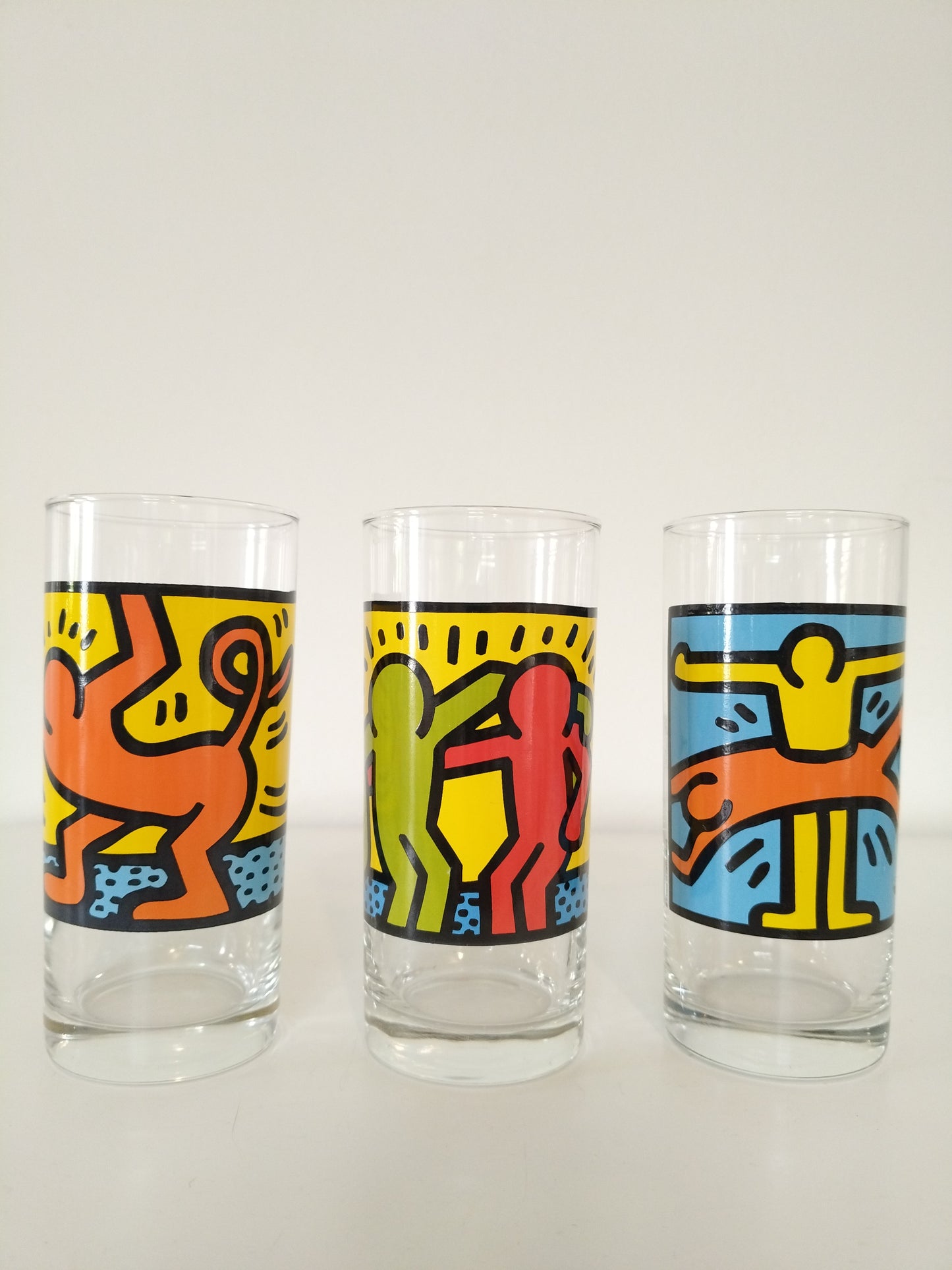 Verre Keith Haring publicitaire Quick ou Lu au choix