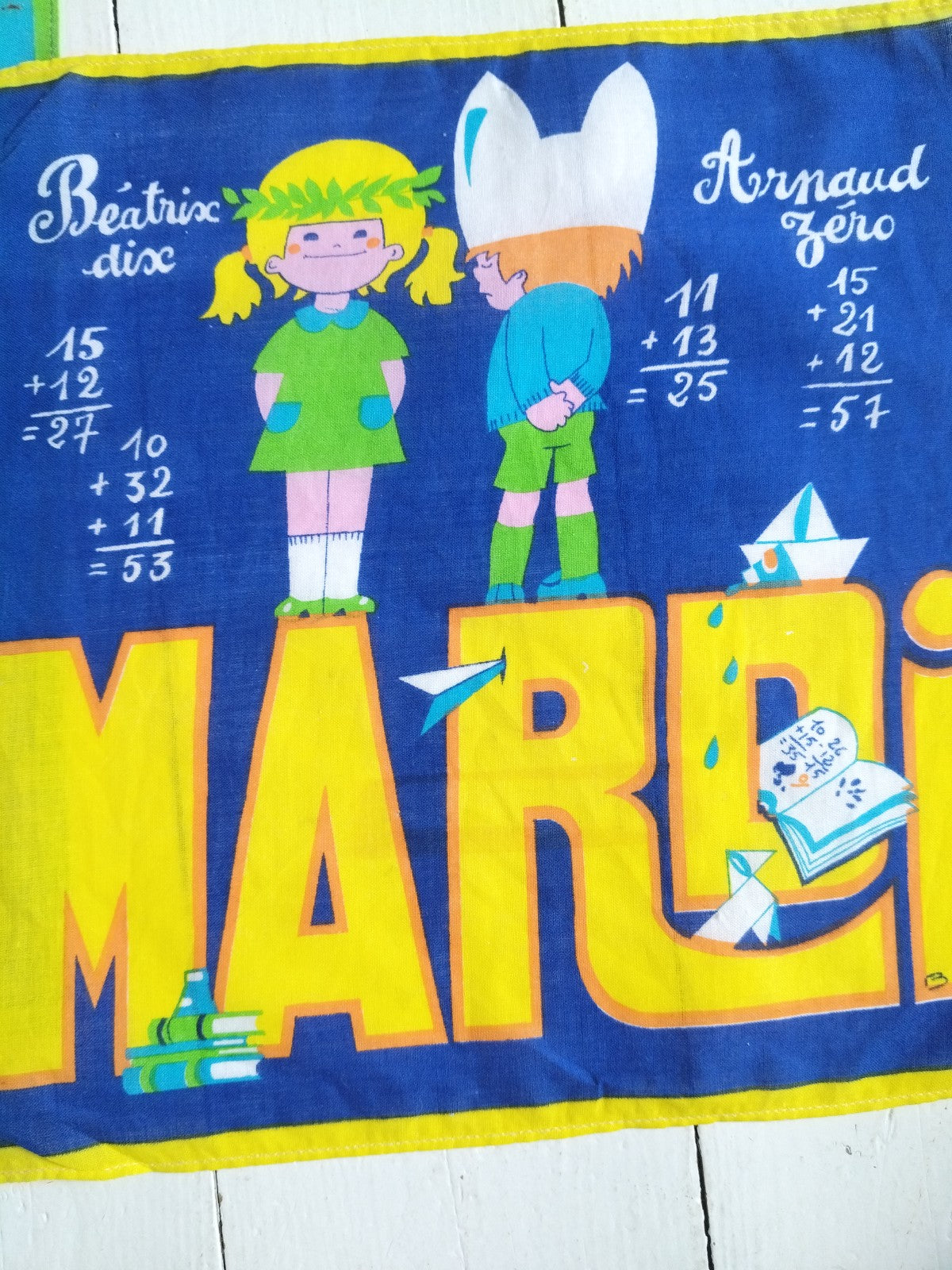 Ensemble de 7 mouchoirs/ semainier pour enfants