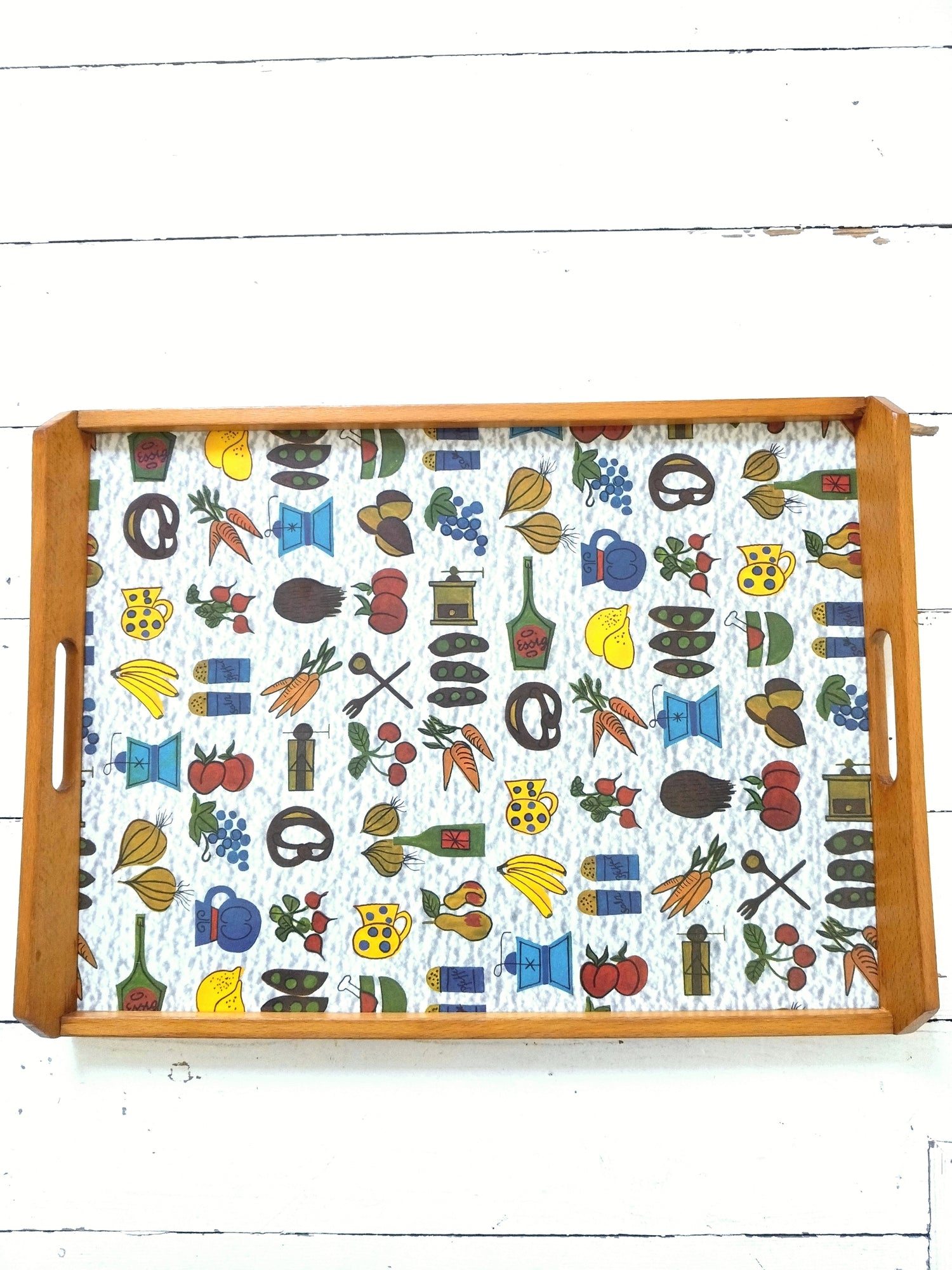 Plateau bois et plastique mélaminé 60's - cetaitmieuxavant