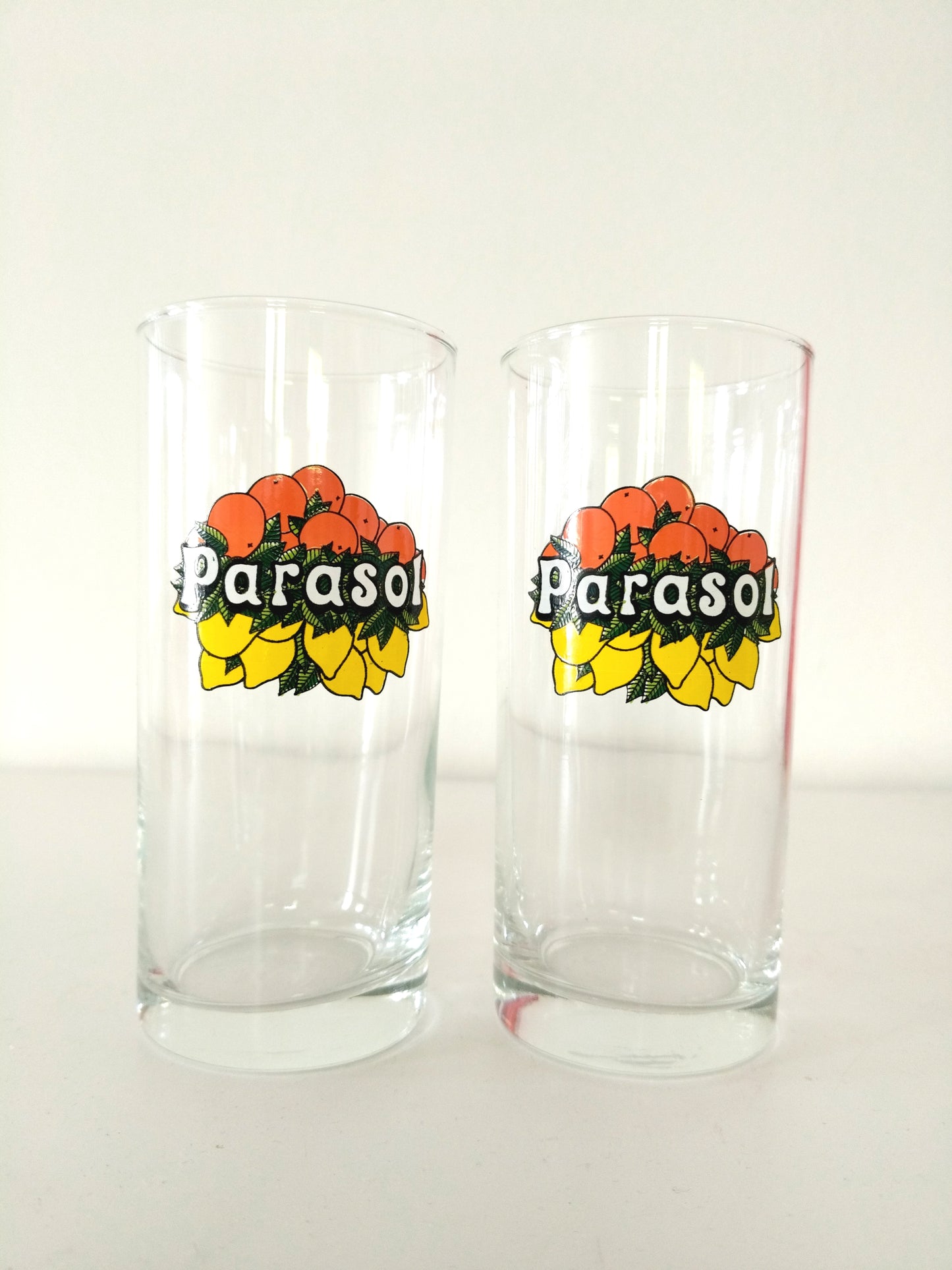 Ensemble de deux verres publicitaires limonade Parasol - cetaitmieuxavant