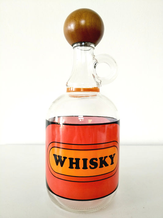 Ancienne bouteille à whisky en verre - cetaitmieuxavant