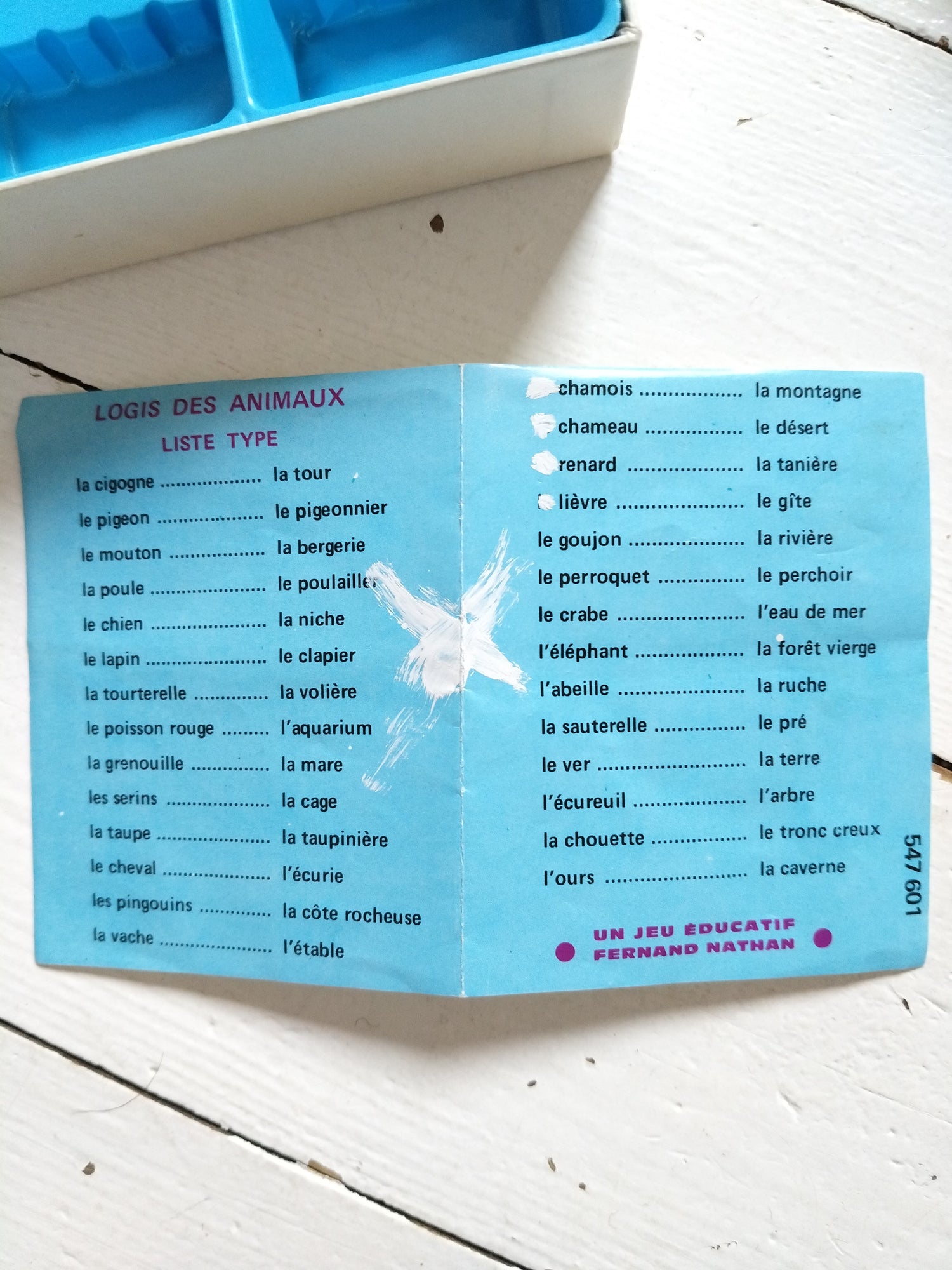 Jeu éducatif dominos logis des animaux par Fernand Nathan 1972 - cetaitmieuxavant