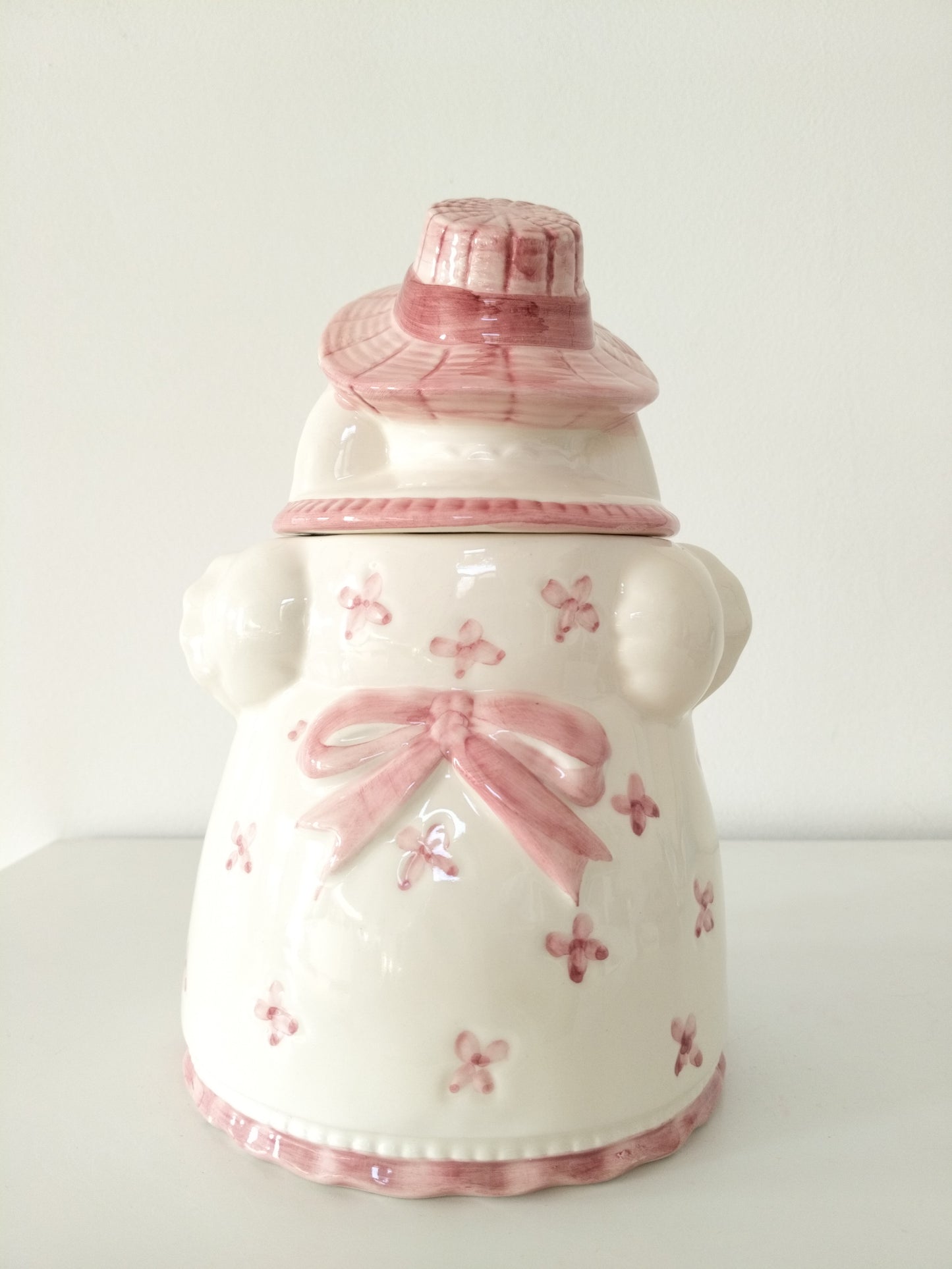 Gros pot à biscuits lapine en céramique