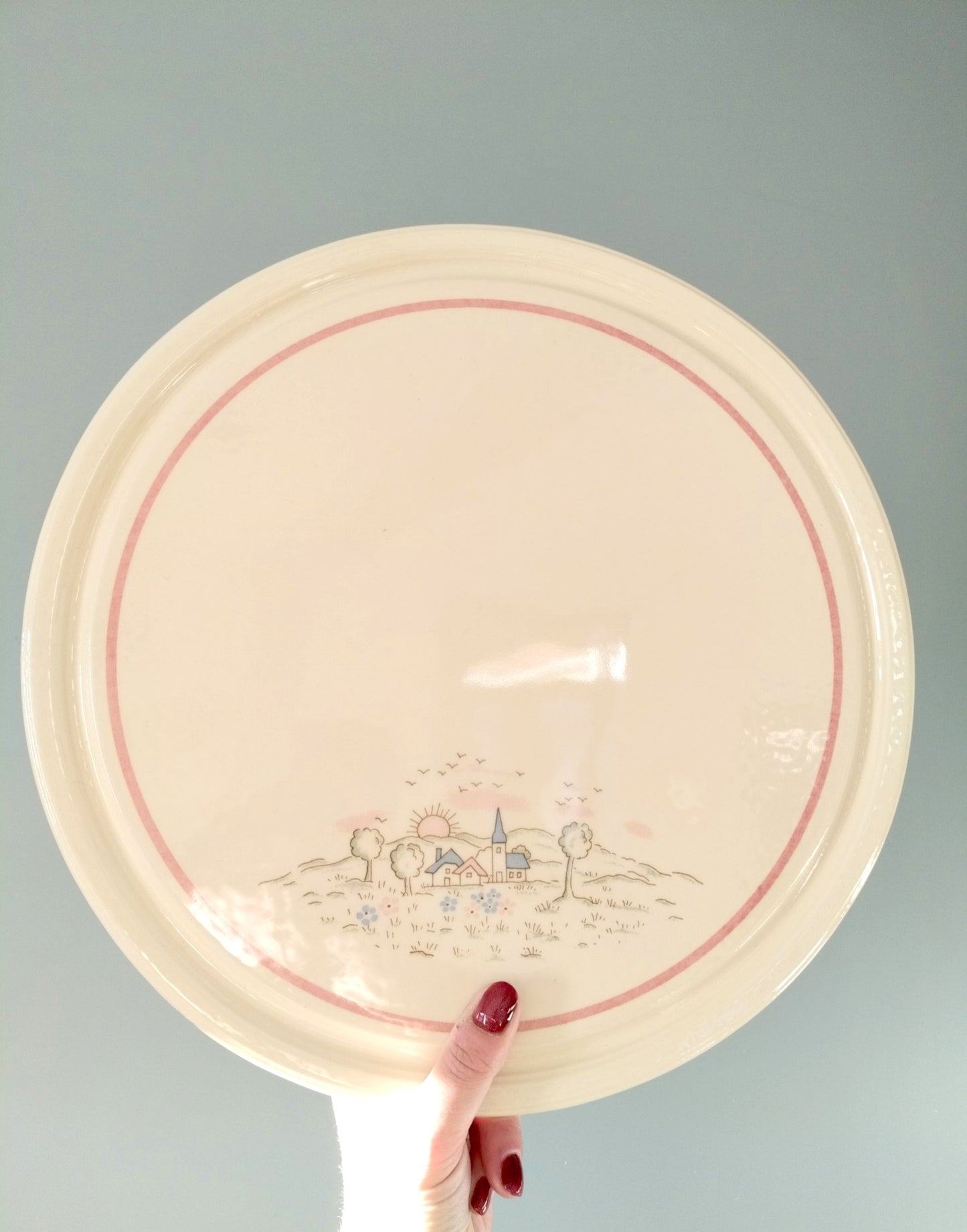Grande assiette/ plat de service en porcelaine Herbolzheim Allemagne
