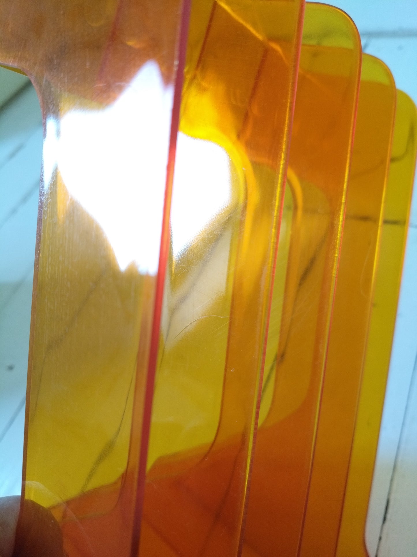 Range-vinyles 33T en plexi orange !!priorité à Mathilde!!