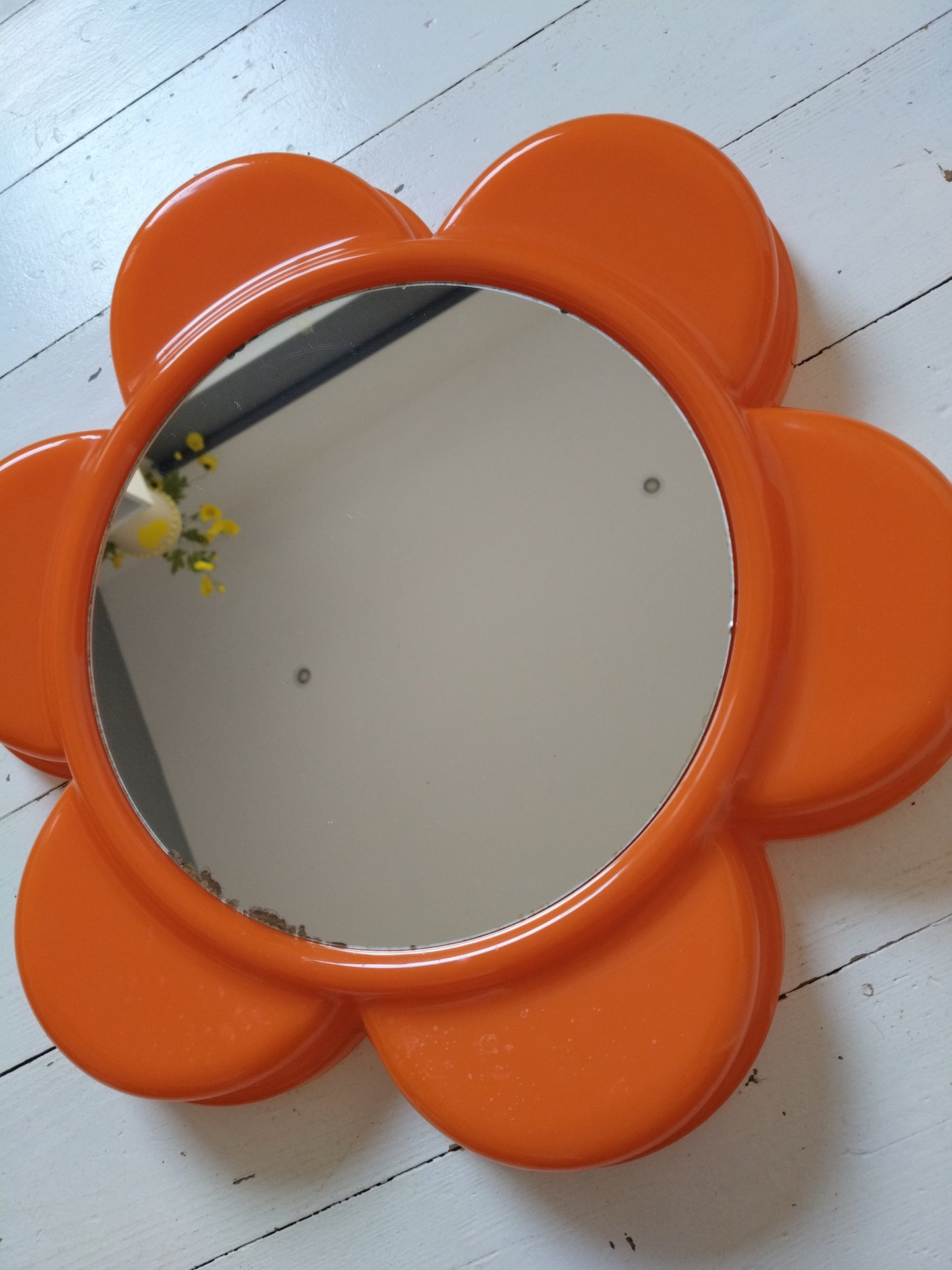 Miroir fleur en plastique vintage Visiva France