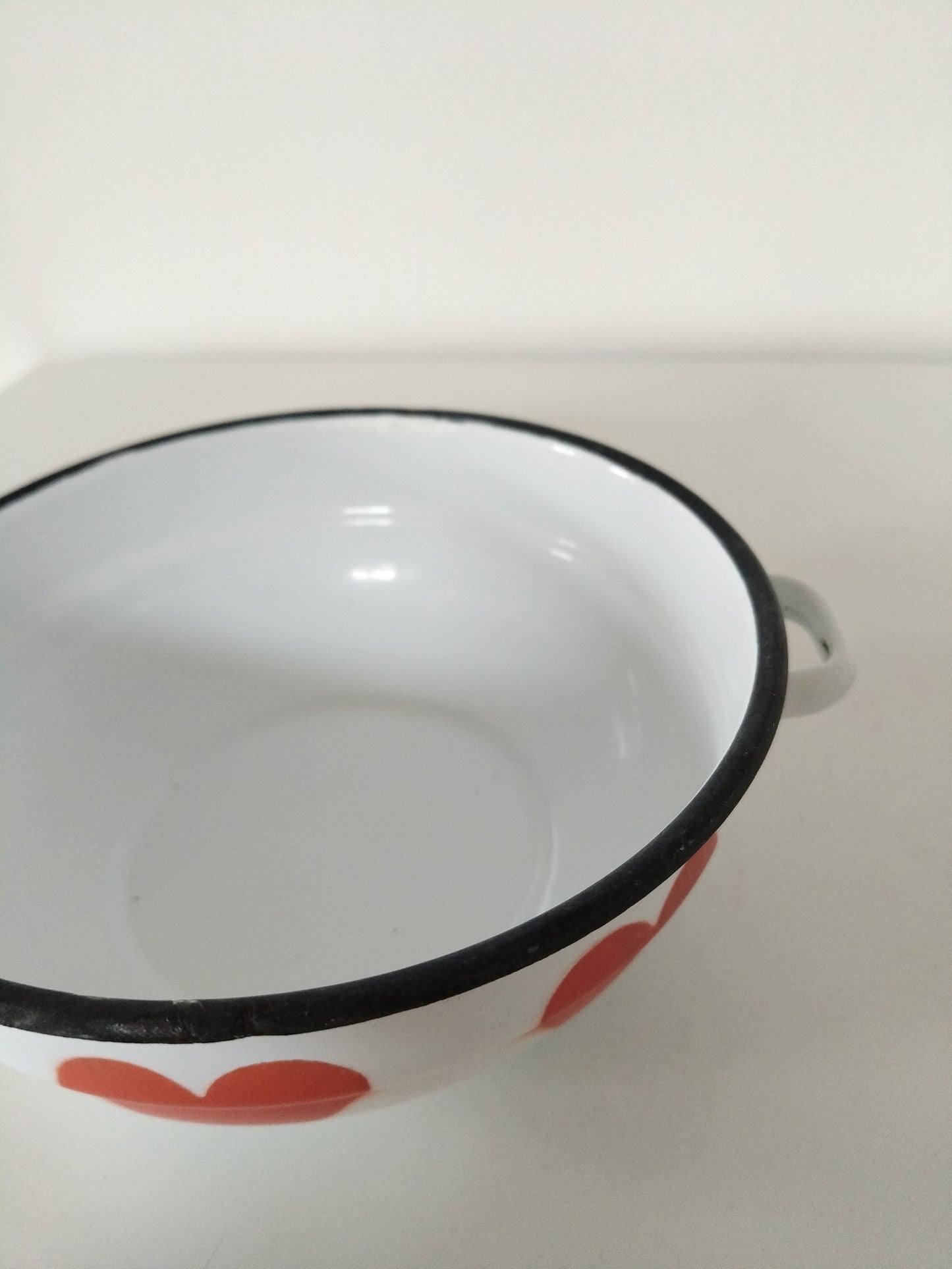 Bol ou petit plat en émail décor ❤️ Emo Celje made in Yougoslavie au choix