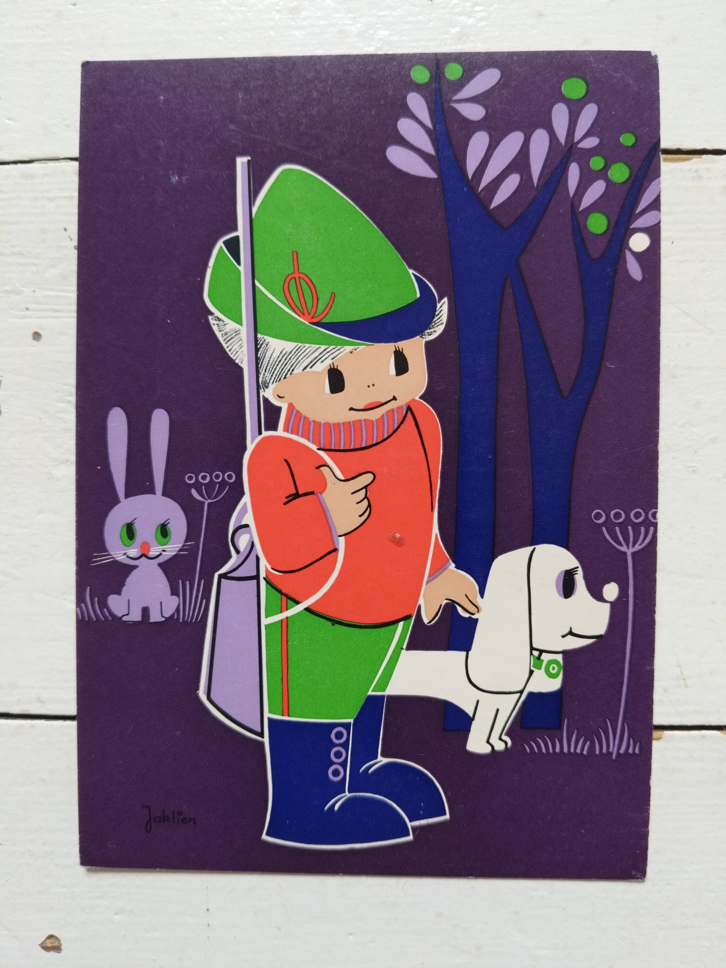 Ancienne carte postale illustration Jaklien Moerman