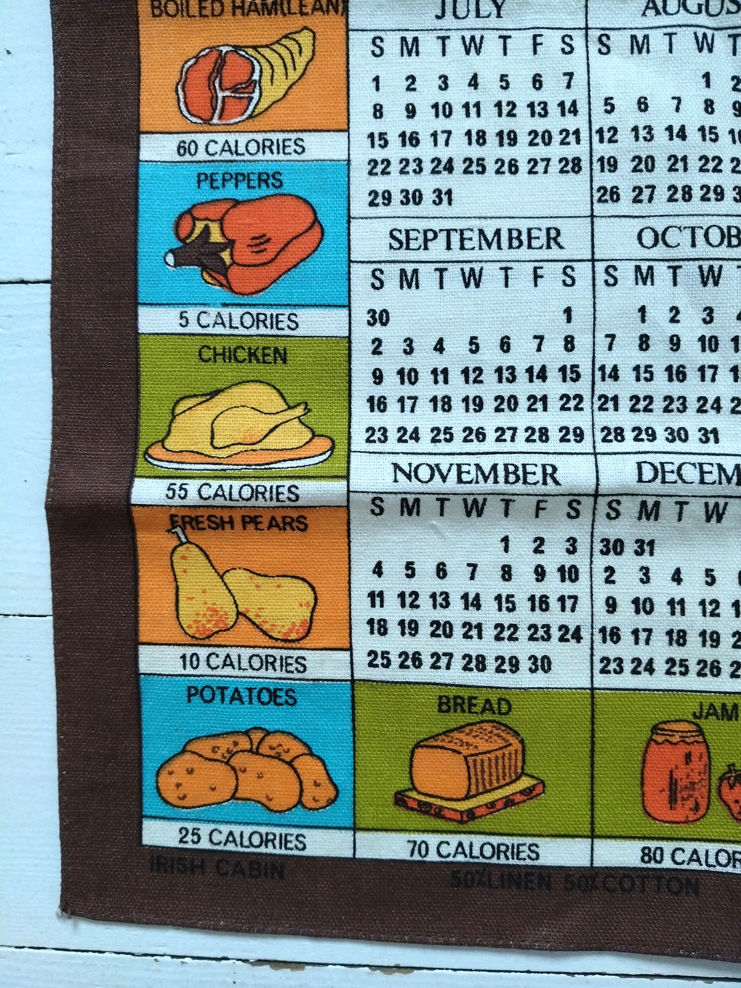 Calendrier en tissu 1979 Irish cabin Irlande
