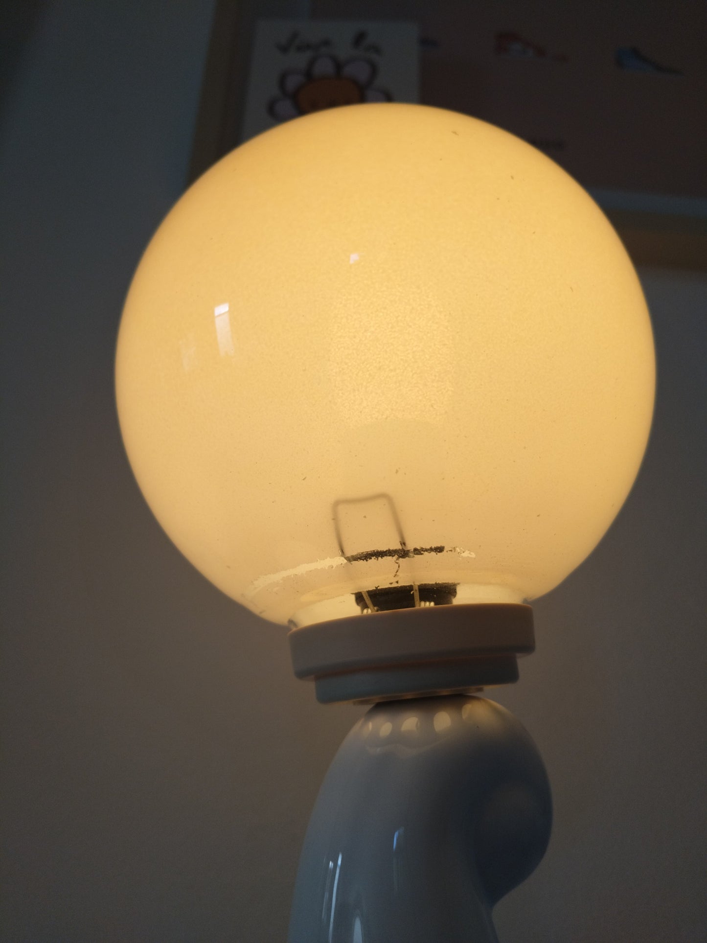 Grande lampe éléphant vintage  en céramique