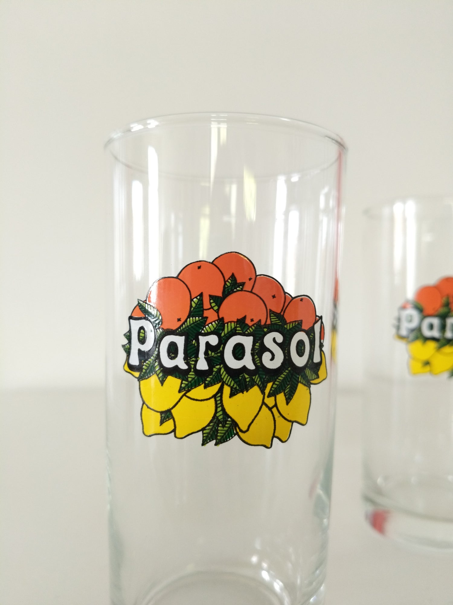 Ensemble de deux verres publicitaires limonade Parasol - cetaitmieuxavant