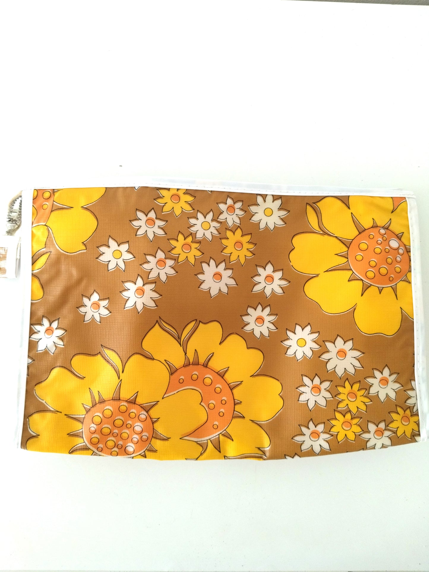 Trousse de toilette plastifiée flower power